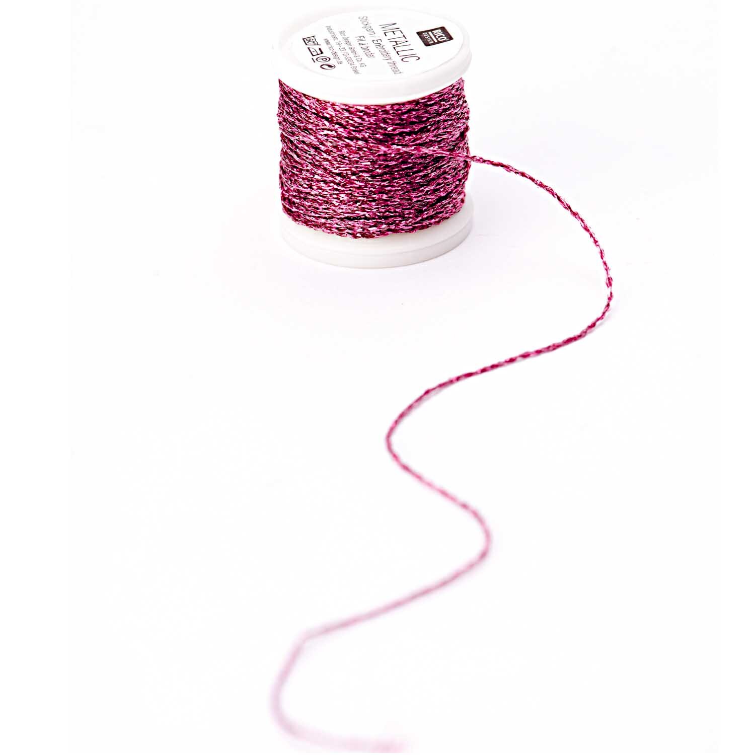 Sticktwist Metallic No. 10 40m Farbe Rosa von Rico Design