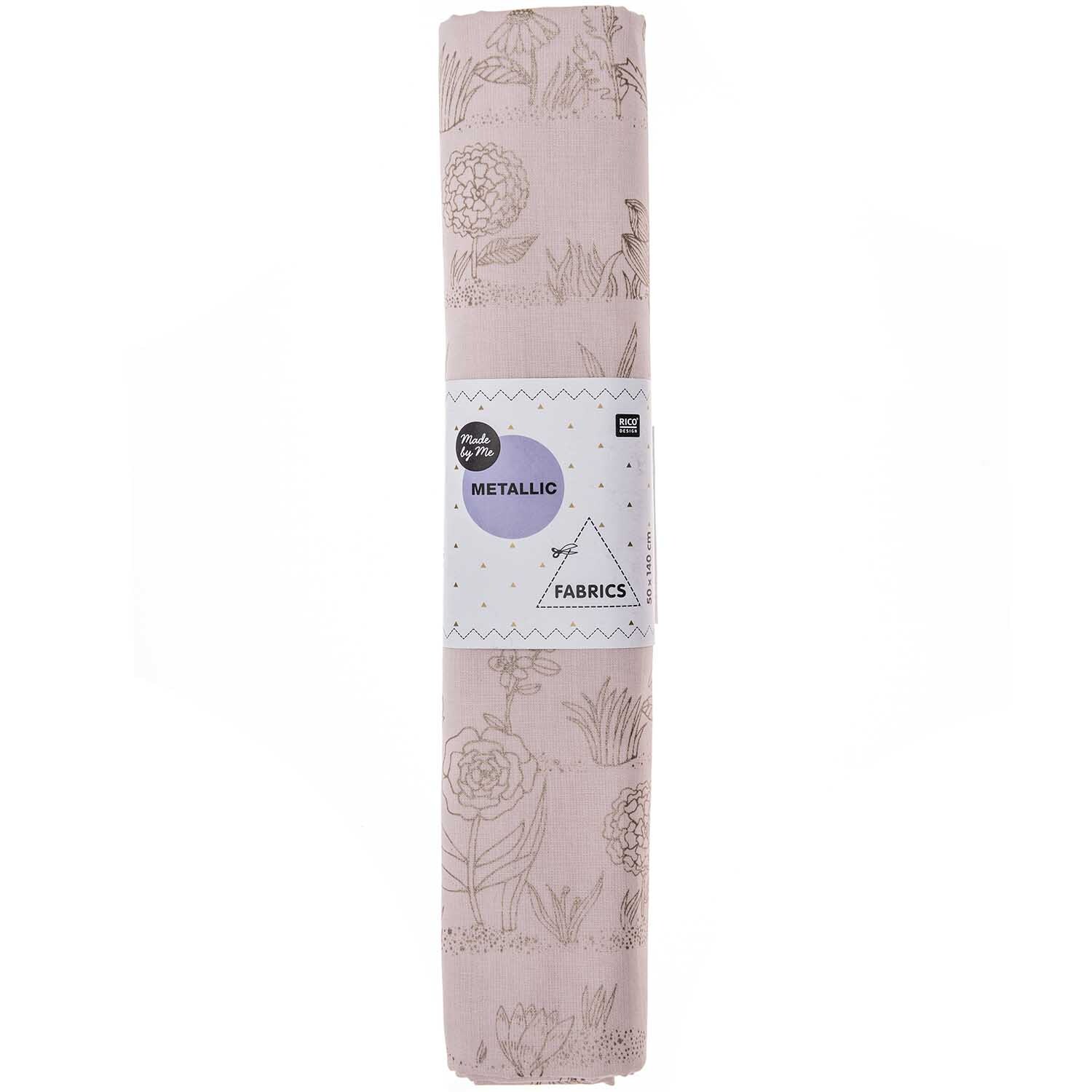 Druckstoff Hygge Pflanzen puder-metallic 50x140cm Druckstoff Hygge Pflanzen puder-metallic 50x140cm