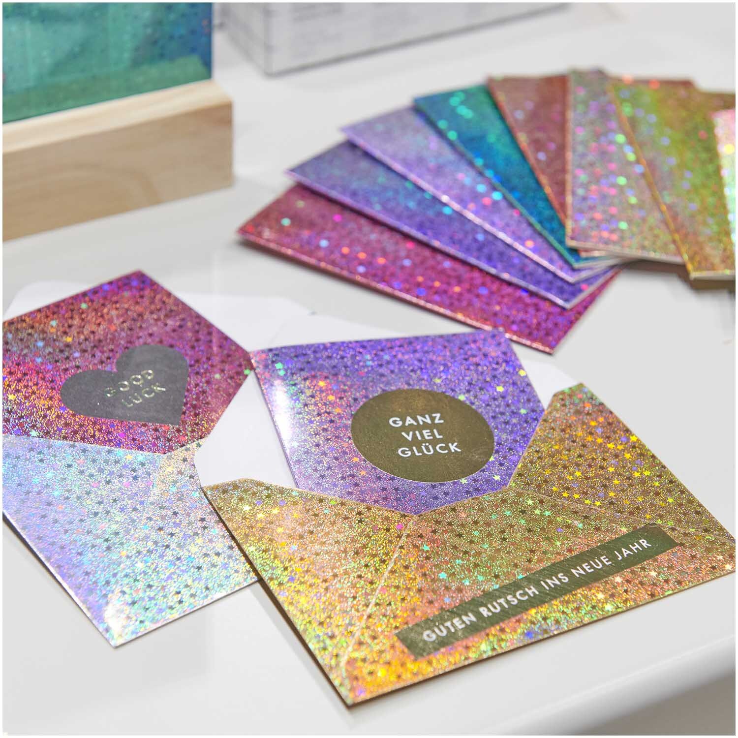 Paper Poetry Kartenset Sterne rainbow A7/C7 16-teilig von Rico Design