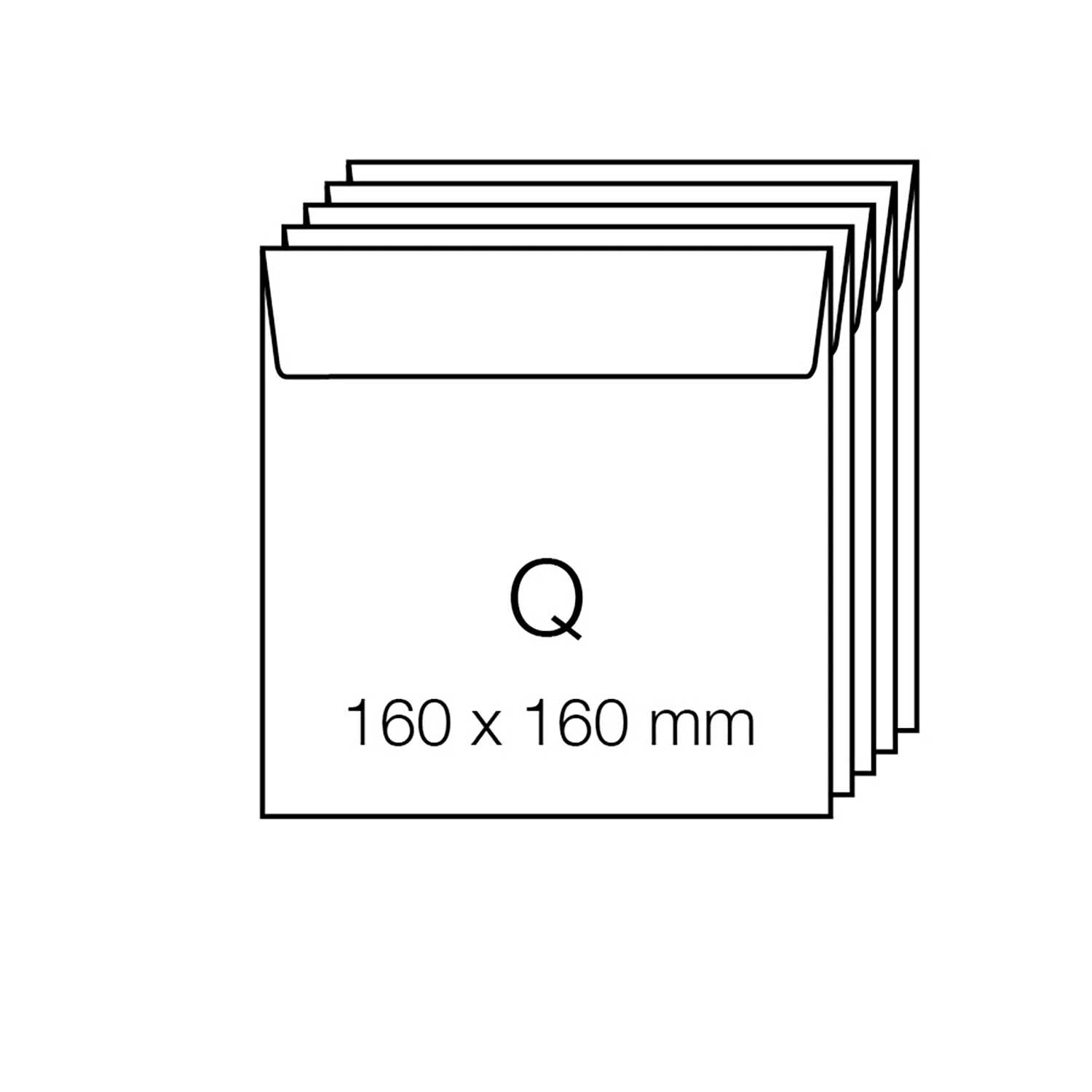 Paper Poetry Renew Umschläge Quadratisch, 160x160 mm, Offwhite-roségold, 5 Stück.