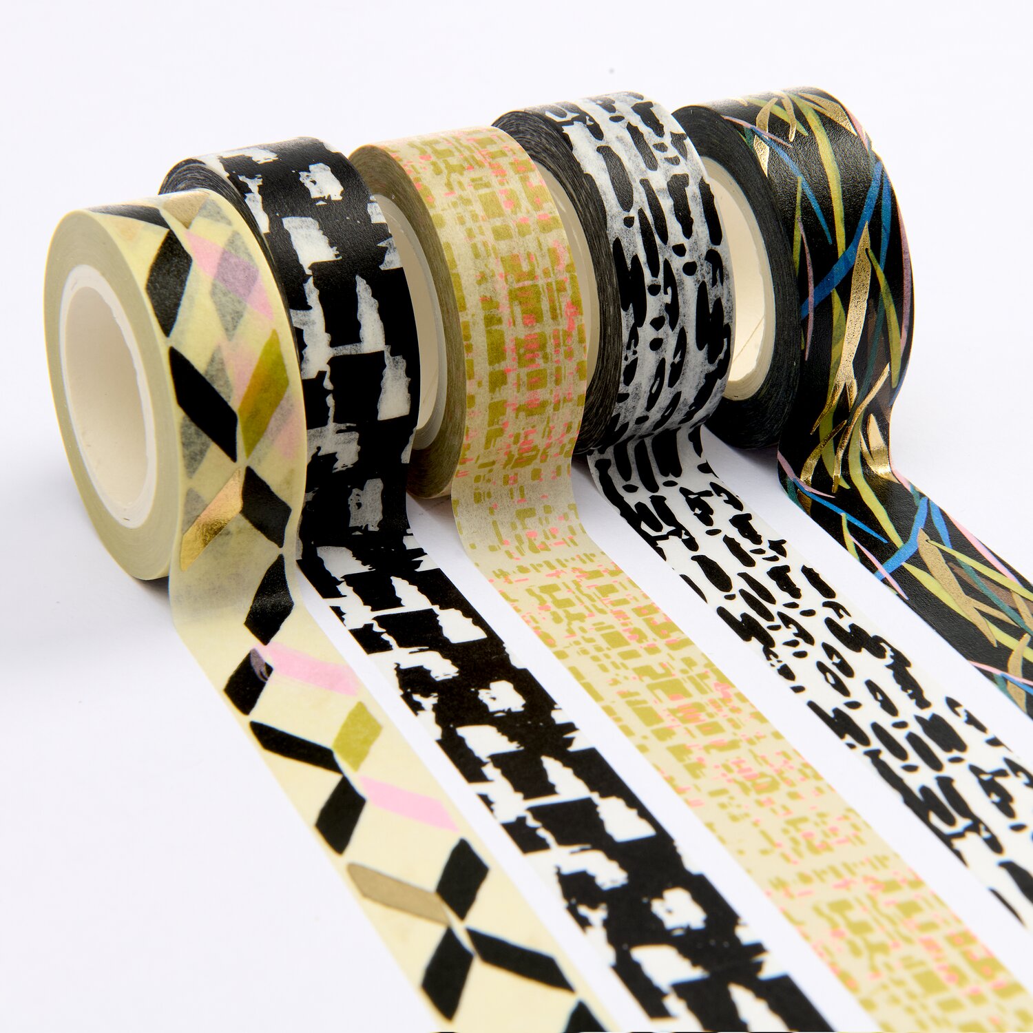 Paper Poetry Tape Set In the Meadow Texturen 5 Stück 1,5cmx10m von Rico Design