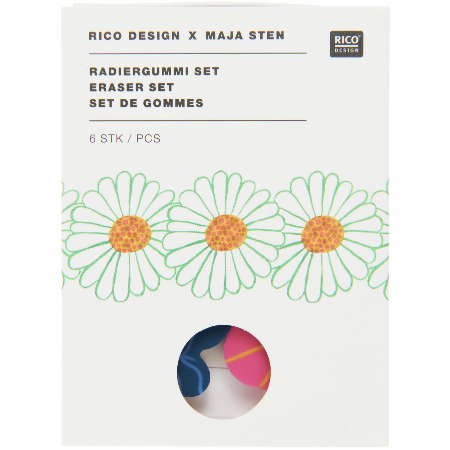 Radiergummis Midsommar Magic 3x3cm 6 Stück von Rico Design