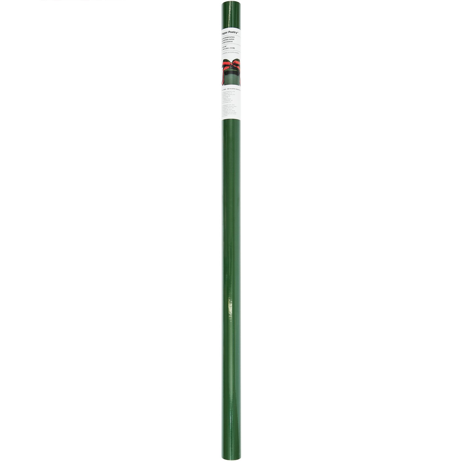 Geschenkpapier Lack 200x70cm 100g/m² Farbe Grün von Rico Design Geschenkpapier Lack 200x70cm von Rico Design in grün, 100g/m², aufgerollt und bereit zum Verpacken.