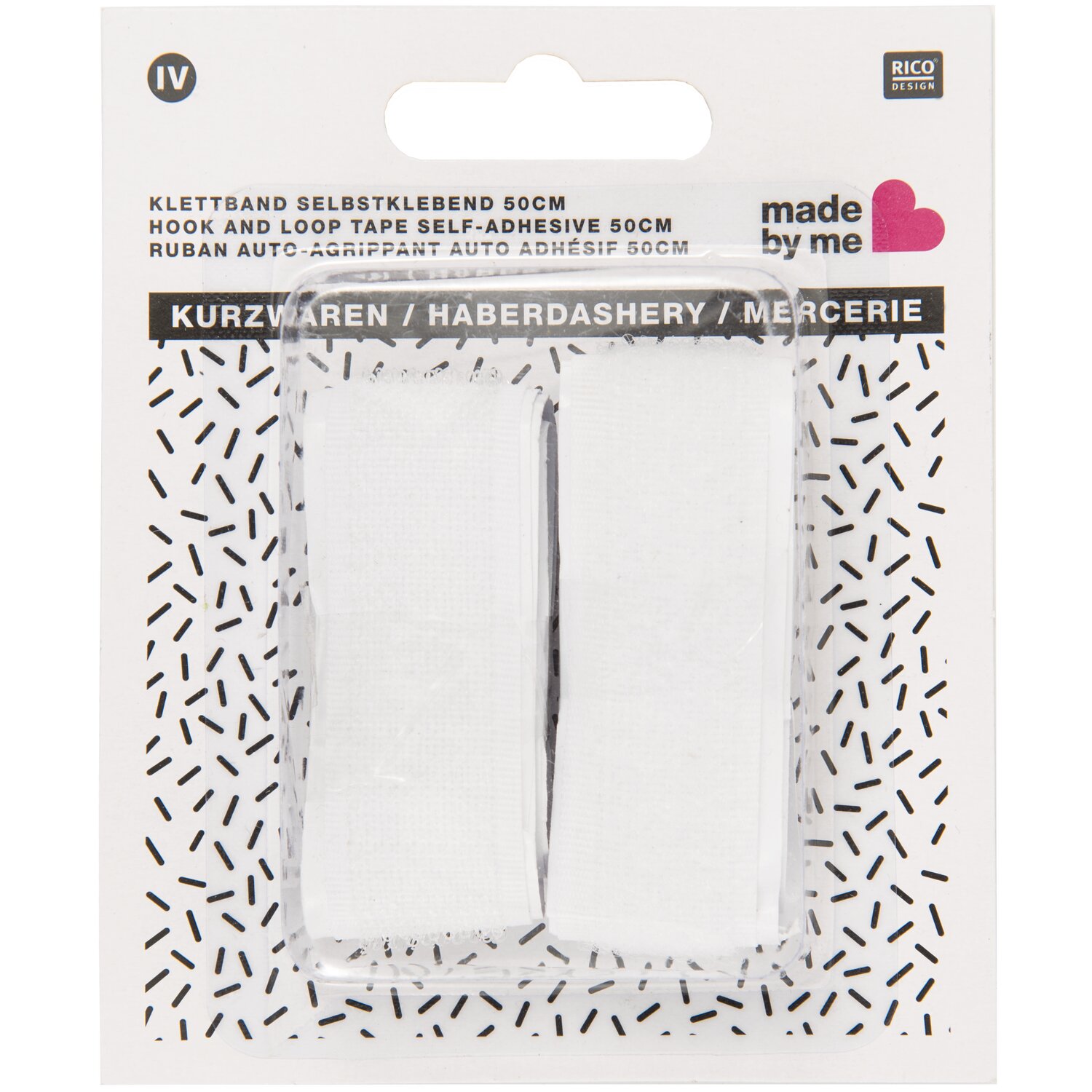 Klettband selbstklebend weiß 50cm von Rico Design