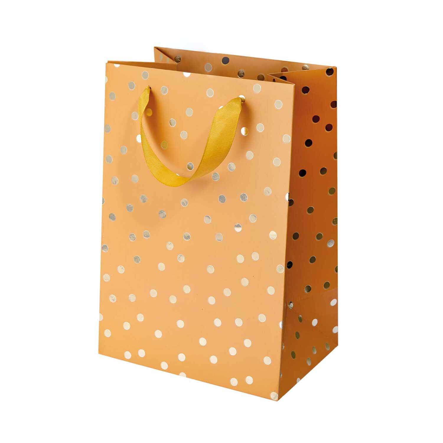 Paper Poetry Geschenktüte Punkte senf 18x26x12cm Paper Poetry Geschenktüte Punkte senf 18x26x12cm