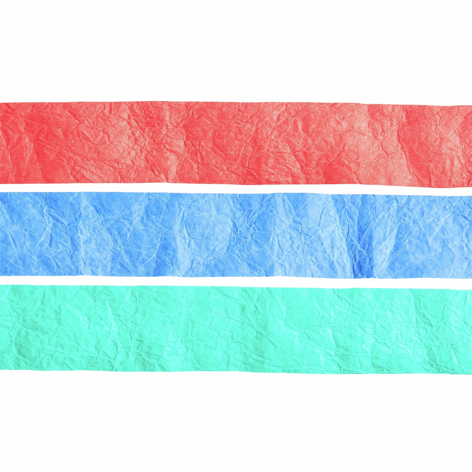 Knitter Papierbänder 3 Stück in Rot, Blau und Grün von Rico Design, ideal für kreative Bastelprojekte.