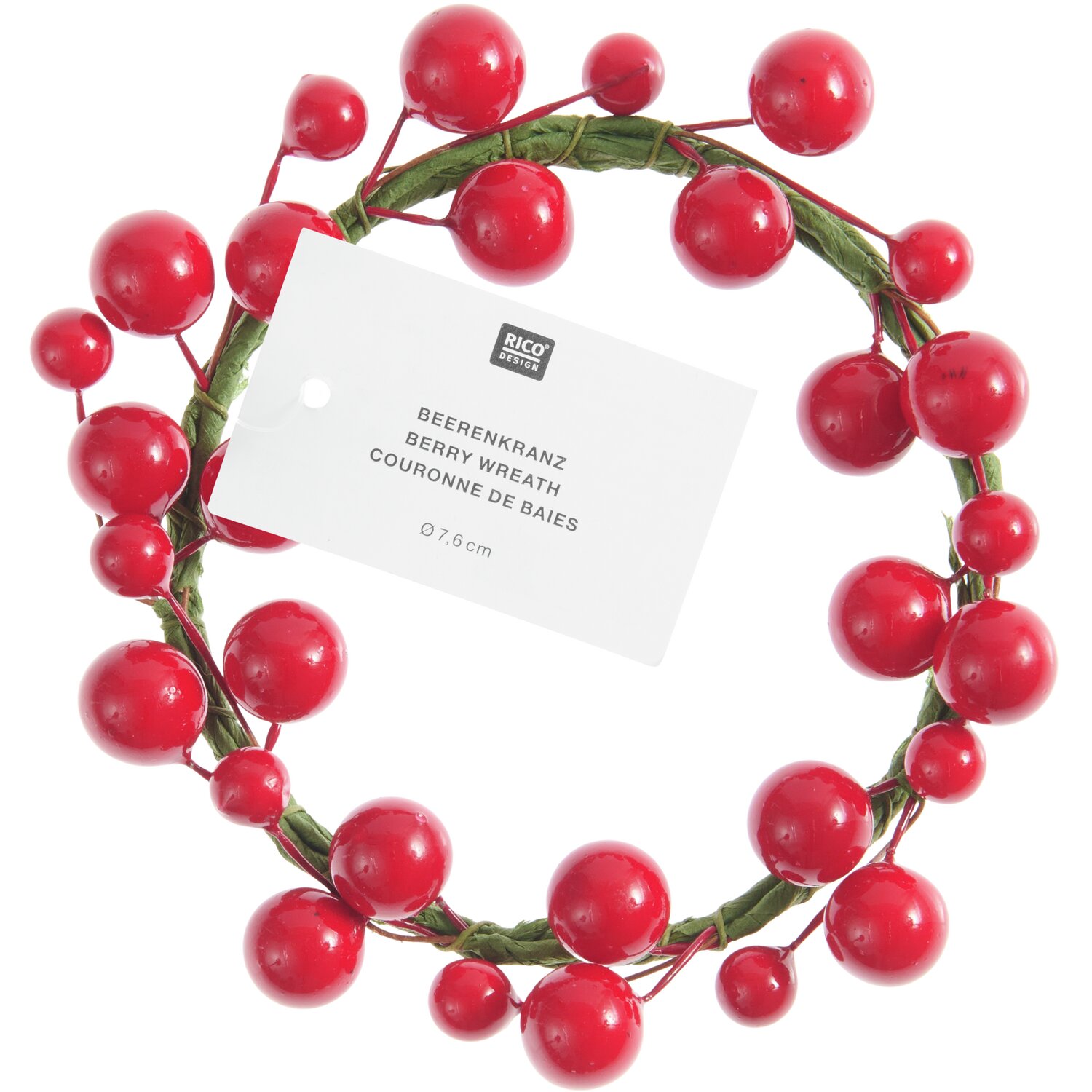 Beerenkranz Rot Größe Ø11cm von Rico Design