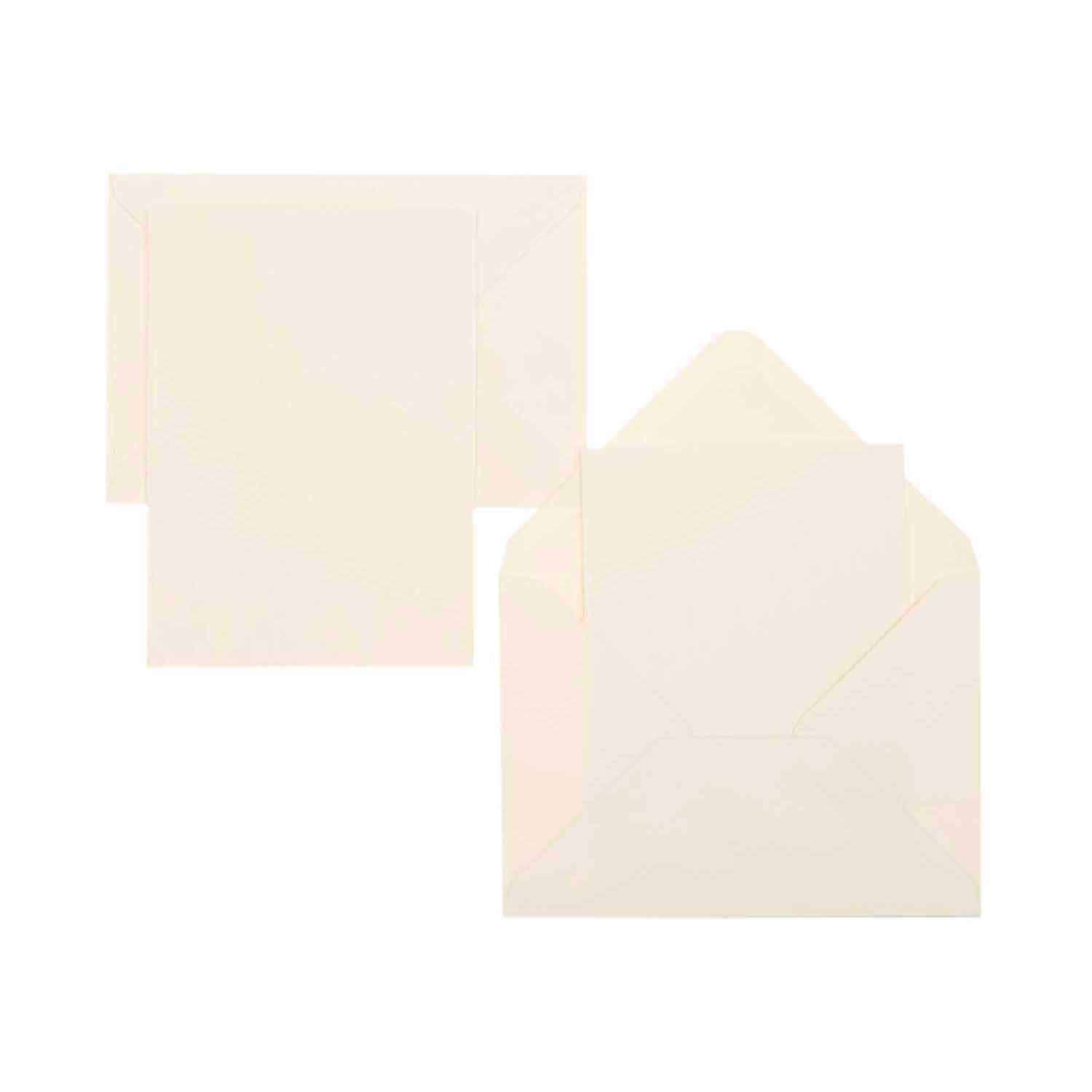 Paper Poetry Kartenset Basic elfenbein A7/C7 30-teilig von Rico Design