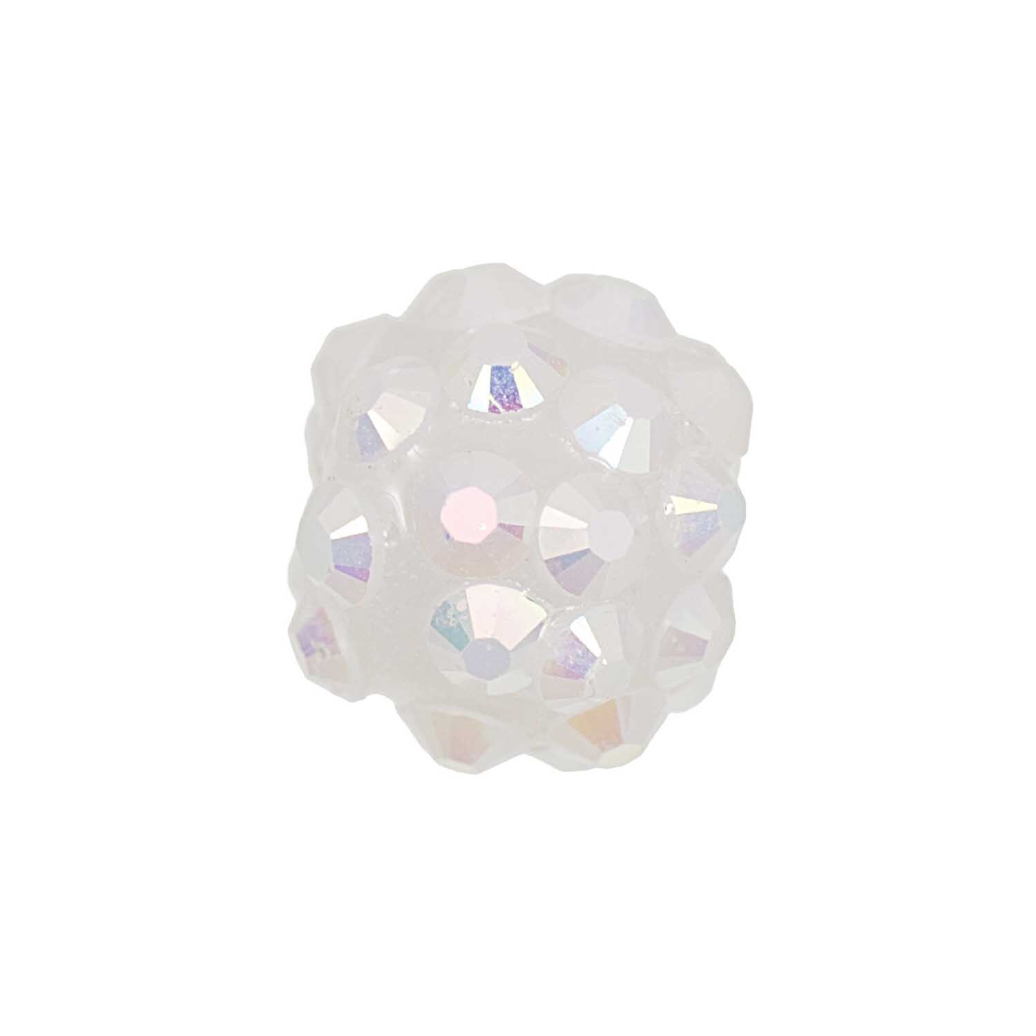 Strasskugel transparent irisierend 12mm 6 Stück