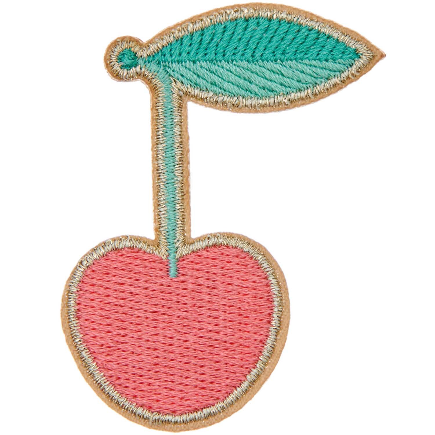 Patch Kirsche zum Aufbügeln 4x5,3cm Patch Kirsche zum Aufbügeln 4x5,3cm