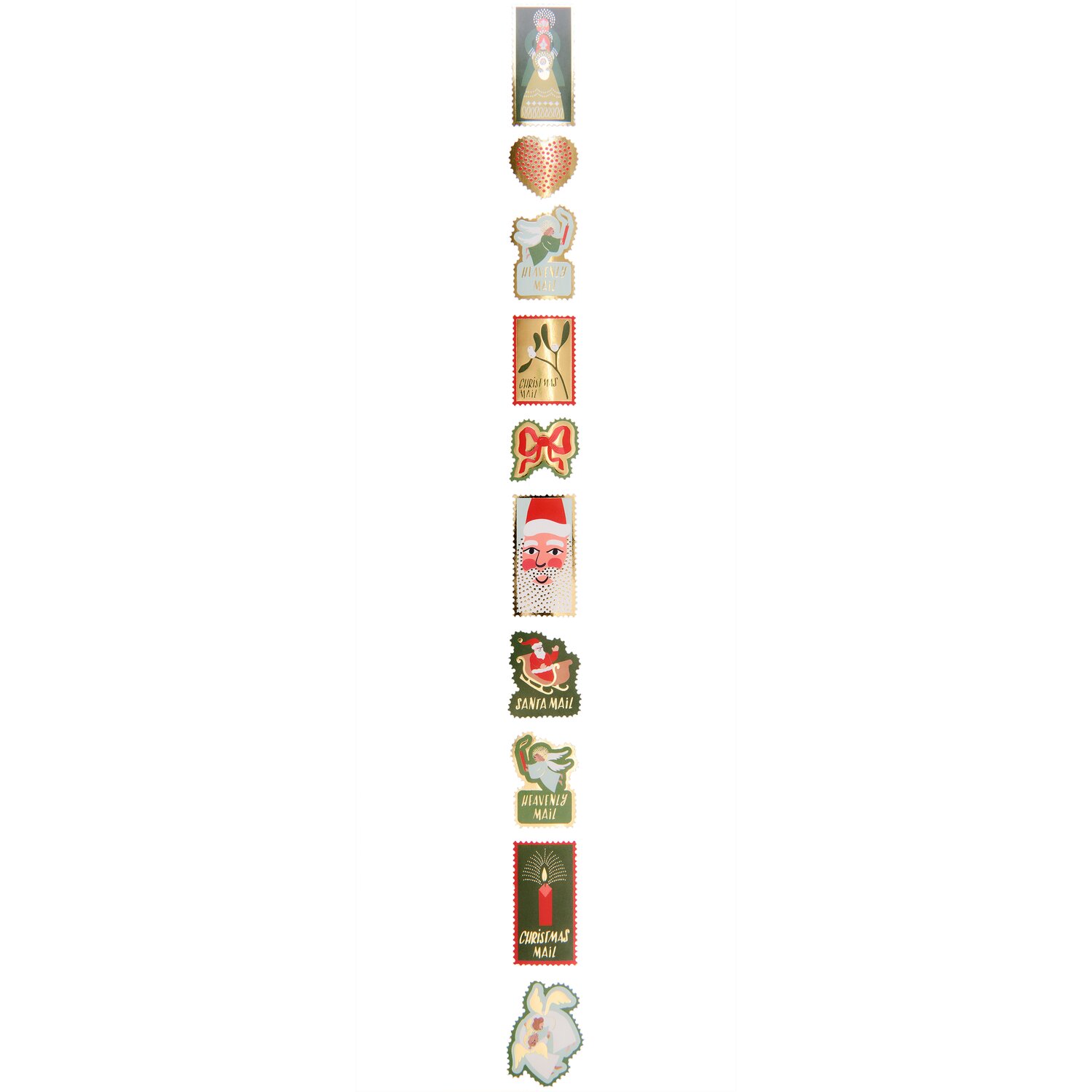 Paper Poetry Mini Sticker auf Rolle Advent Briefmarken 120-teilig von Rico Design