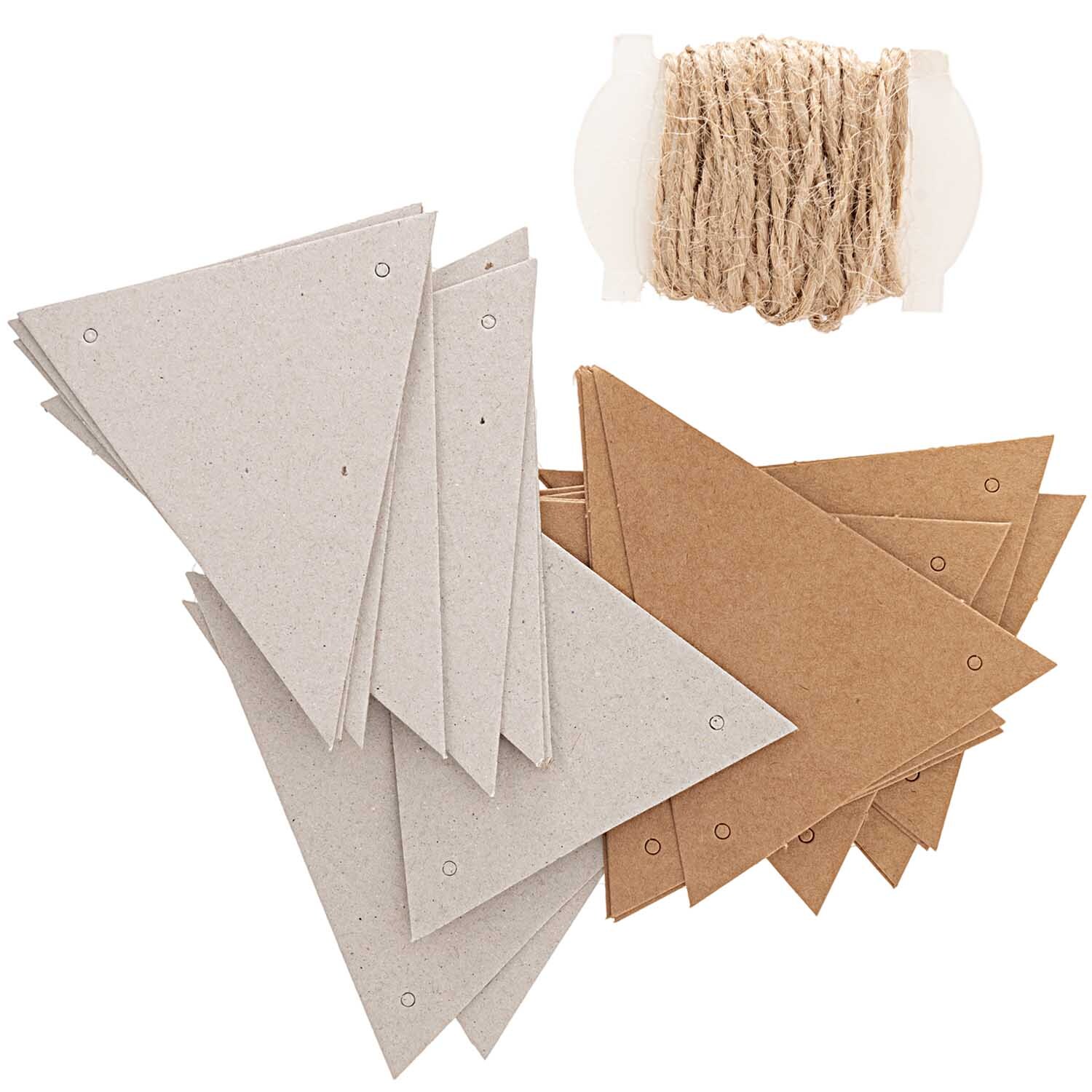 Paper Poetry Papierwimpel Kraftpapier-Graukarton 6,5x7,5cm 24 Stück Paper Poetry Papierwimpel Kraftpapier-Graukarton 6,5x7,5cm 24 Stück