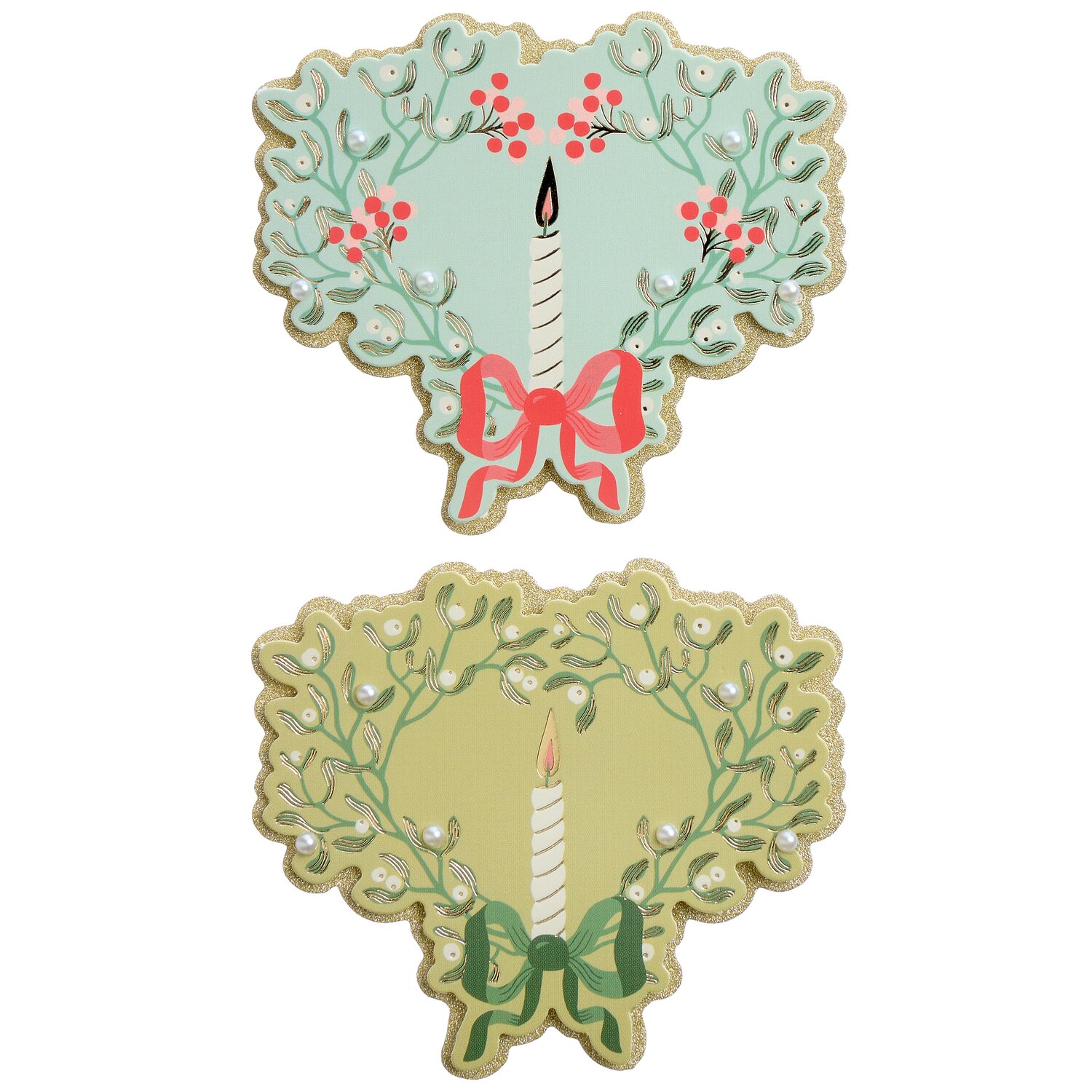 Paper Poetry 3D Sticker Advent Mistelzweige 1 Bogen von Rico Design