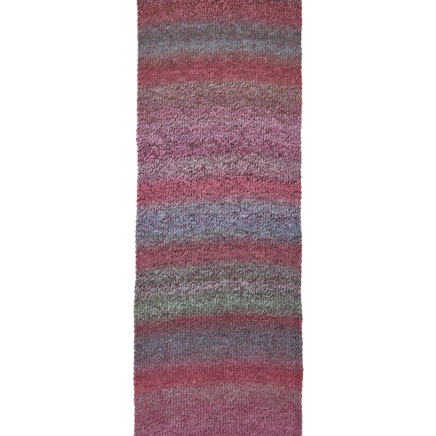 Creative Melange Alpaca Wonderball dk, gestrickter Schal in Rosa- und Grüntönen, 100g 300m.