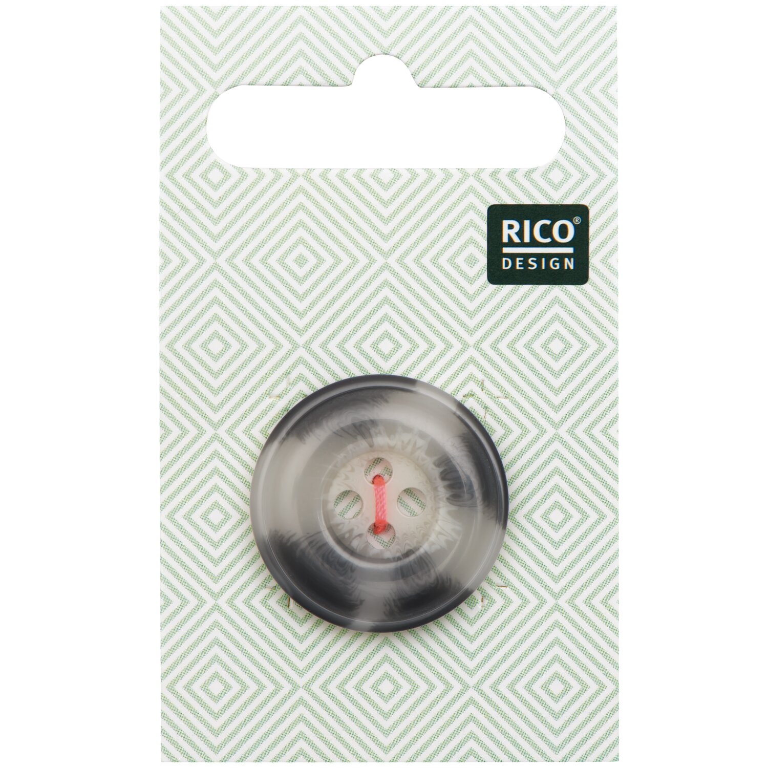 Knopf Beige-Grau strukturiert 2,5cm 1 Stück von Rico Design