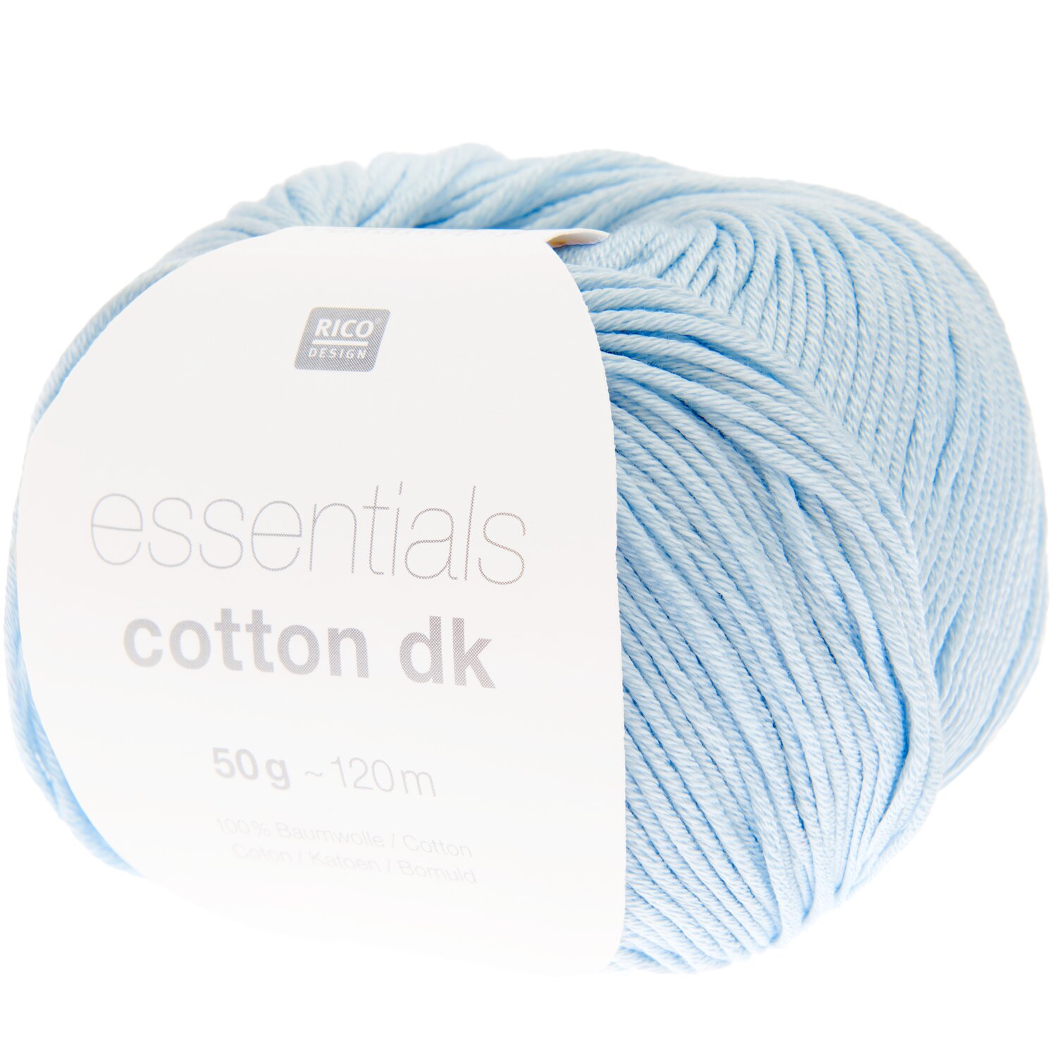 Essentials Cotton dk 50g 120m Farbe Hellblau von Rico Design