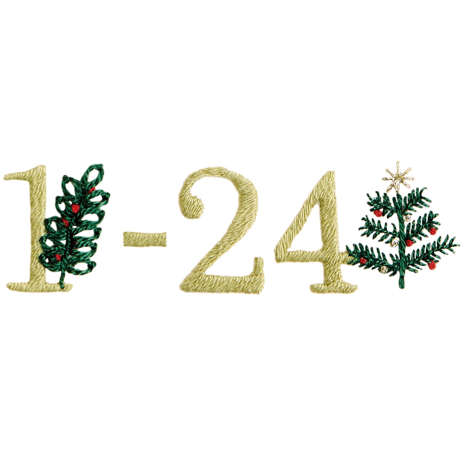 Stick & Stitch Packung Adventskalenderzahlen von Rico Design