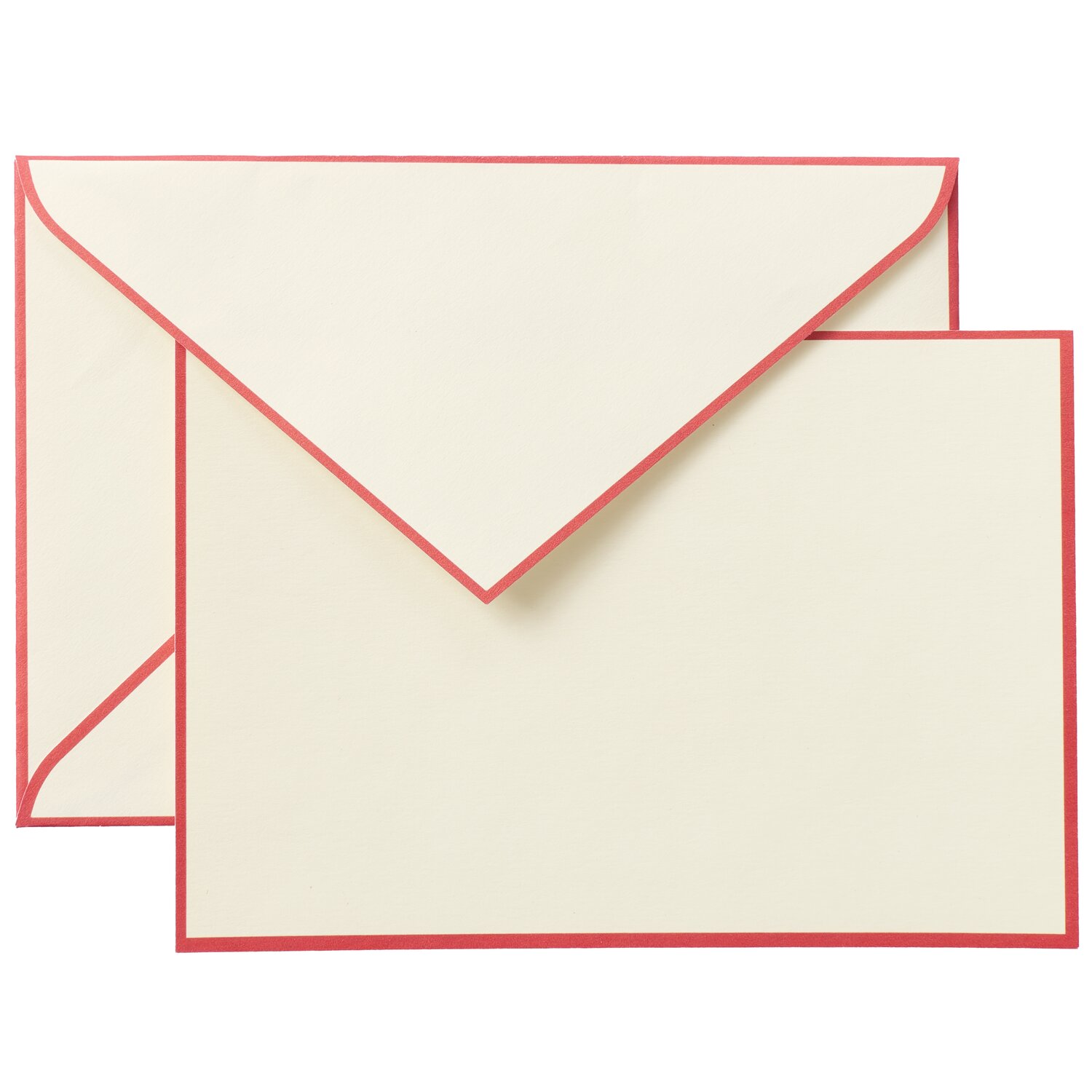 Premium Kartenset Creme C6 16,2x11,4cm Farbe Creme/Rot von Rico Design