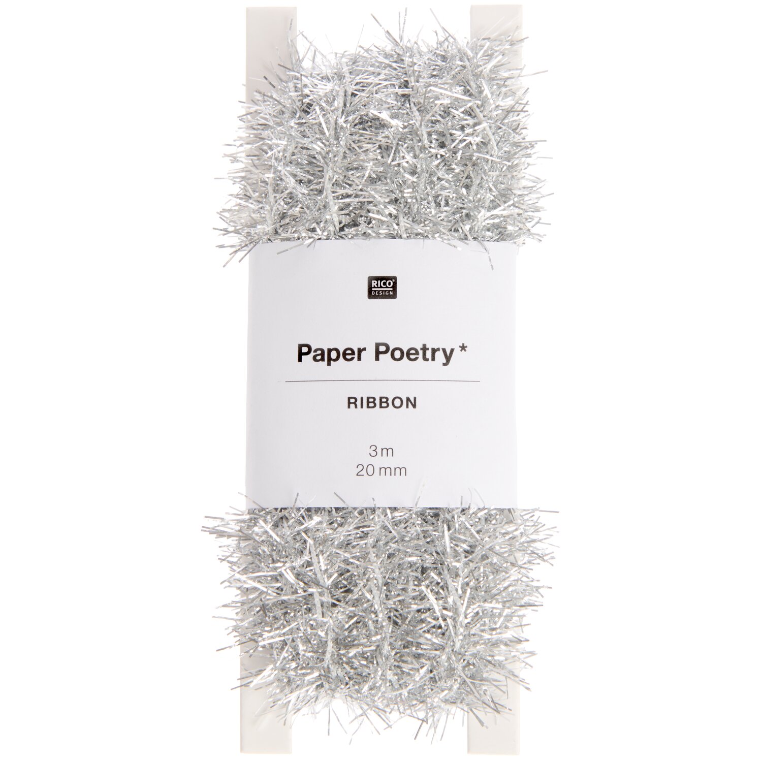 Paper Poetry Lamettaband 20mmx3m Farbe Silber von Rico Design