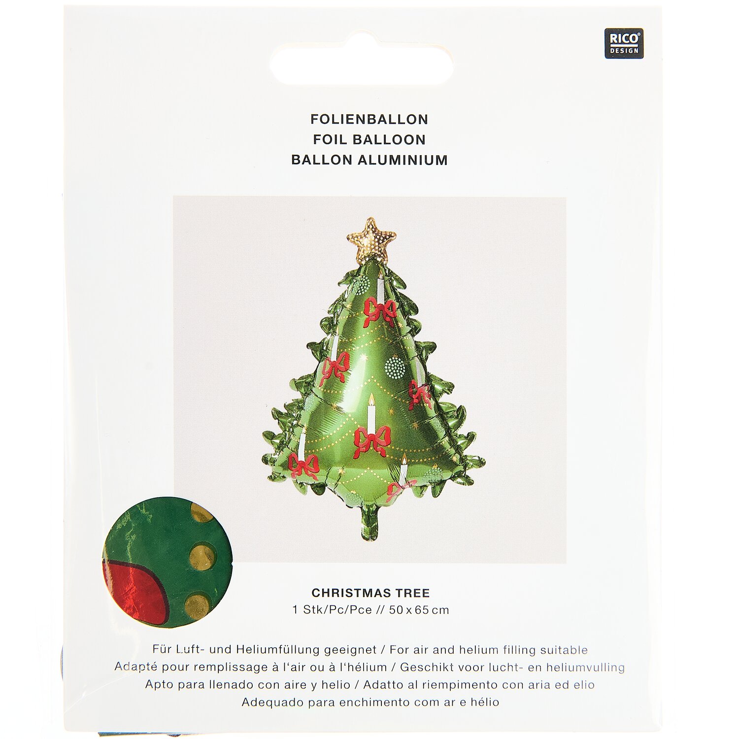Folienballon Advent Weihnachtsbaum von Rico Design