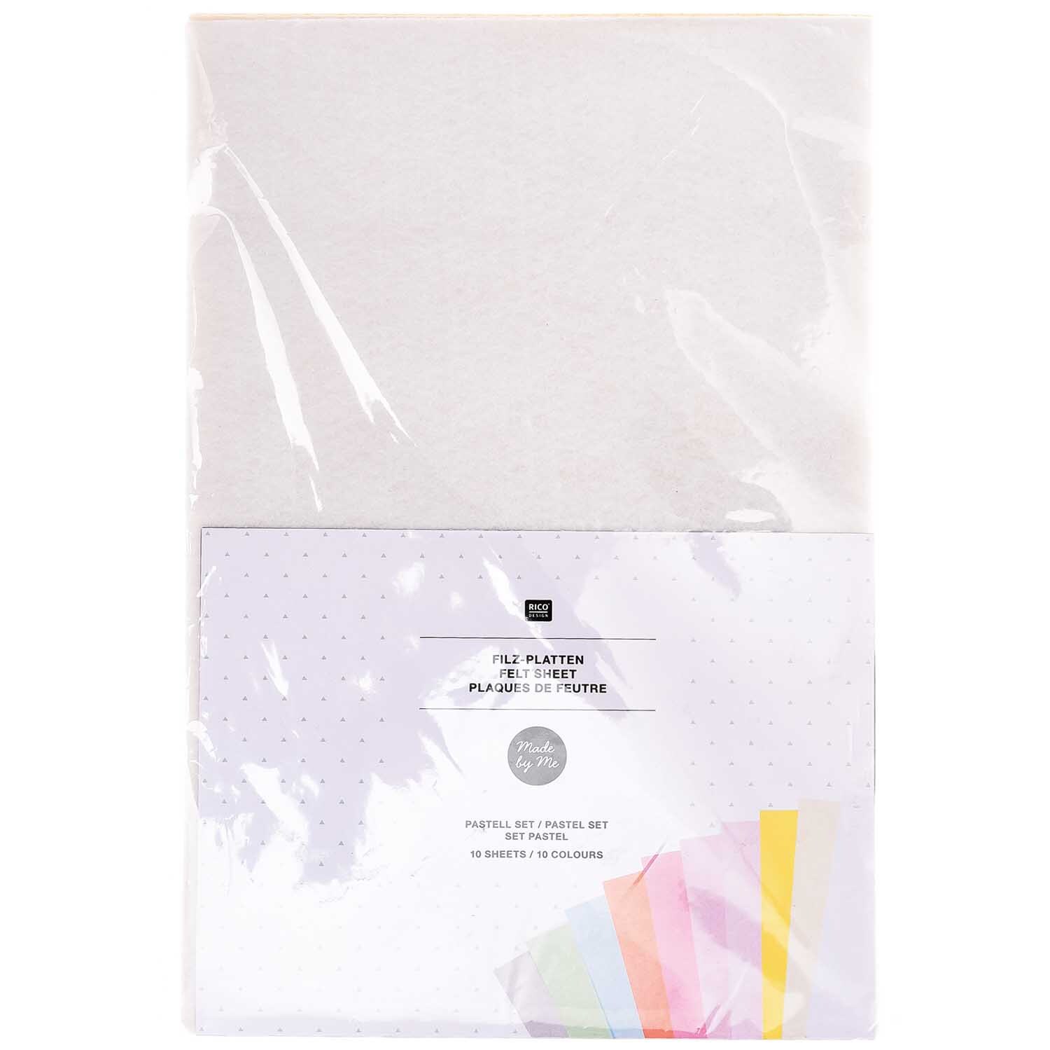 Filz-Plattenset 1mm 20x30cm 10 Farben Filz-Plattenset 1mm 20x30cm 10 Farben