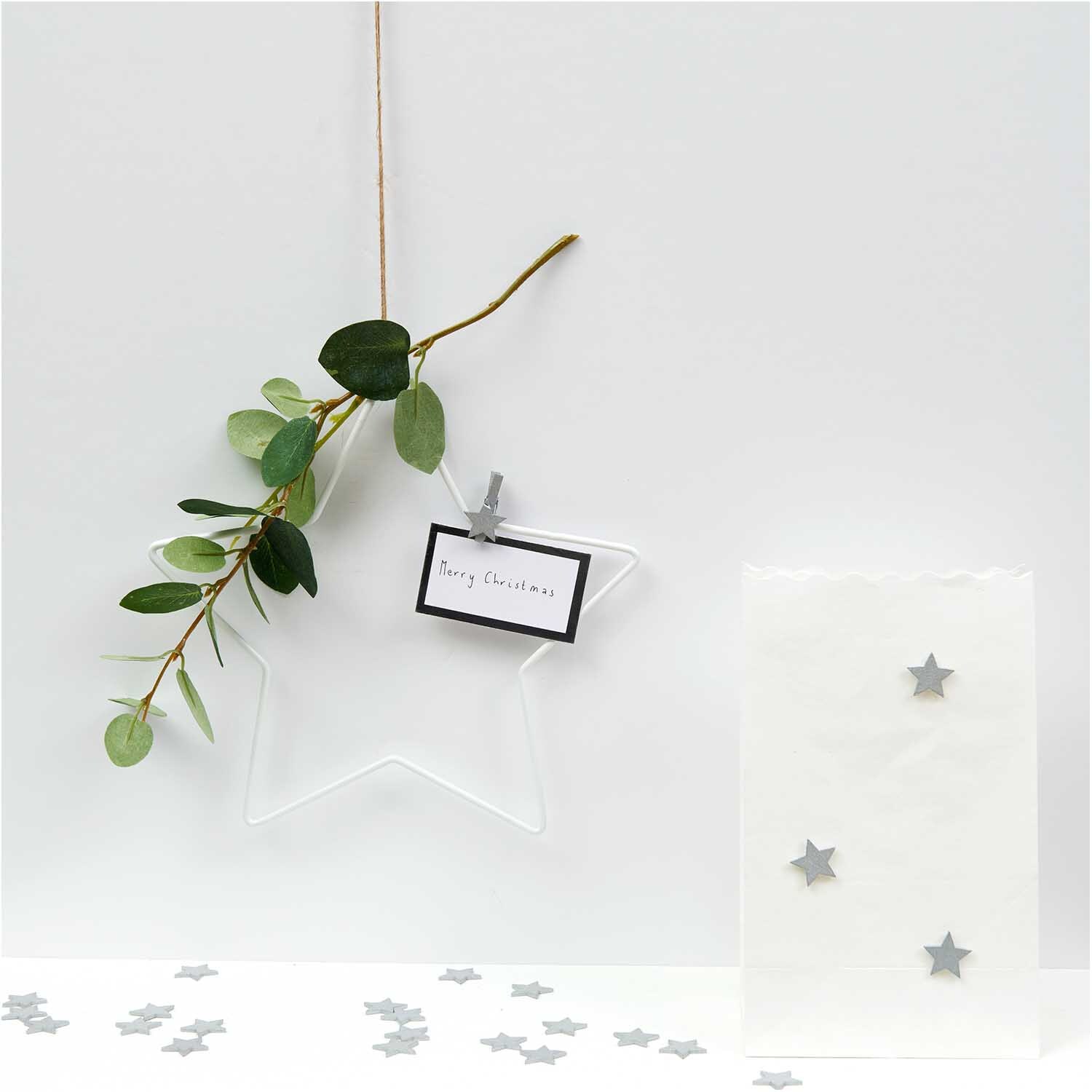 Holzsticker Sterne silber 20x19mm 24 Stück Holzsticker Sterne silber 20x19mm 24 Stück