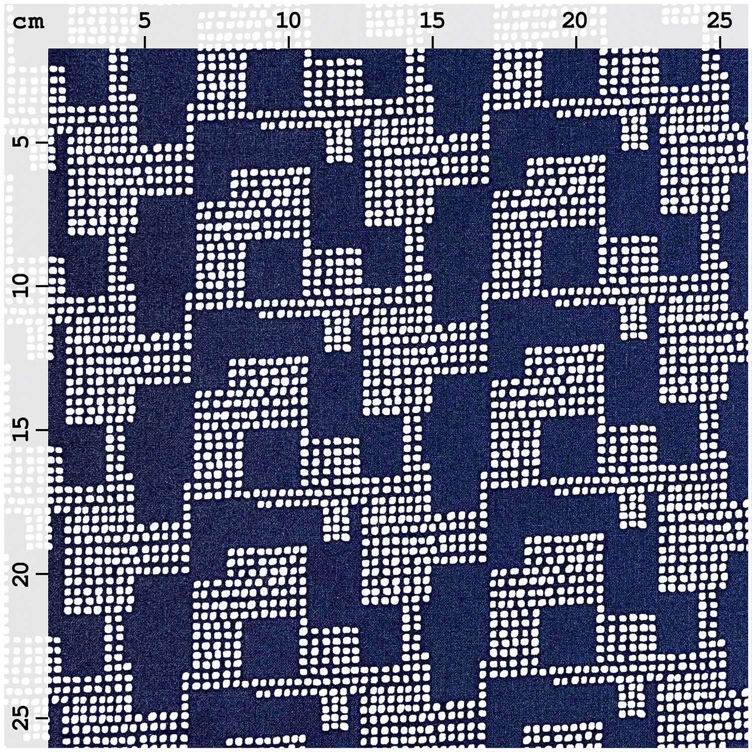 Druckstoff grafisches Muster dunkelblau 50x140cm Druckstoff grafisches Muster dunkelblau 50x140cm