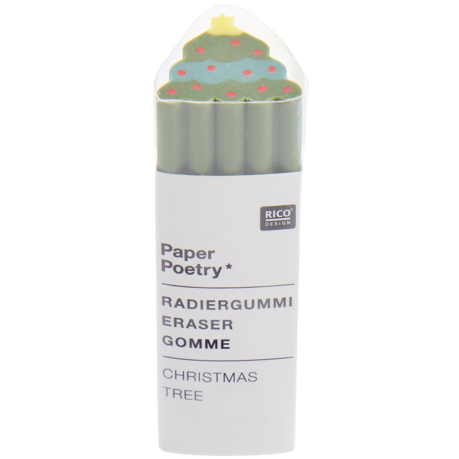 Paper Poetry Radiergummi Advent Weihnachtsbaum 2x2,1x6cm von Rico Design