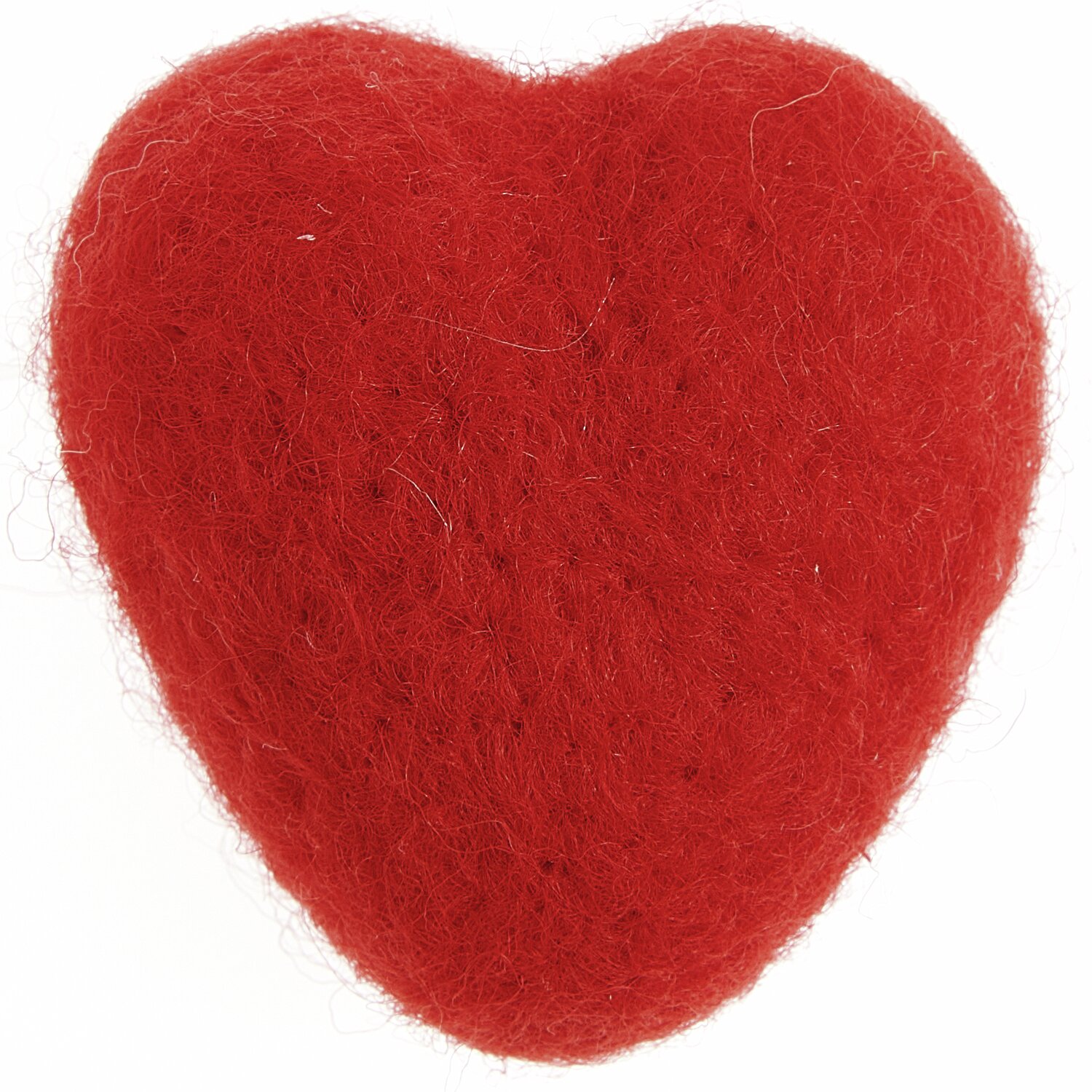 Filz-Herz, Ø3,8cm: Rotes Herz aus Filz von Rico Design, ideal für Dekorationen und Bastelprojekte.