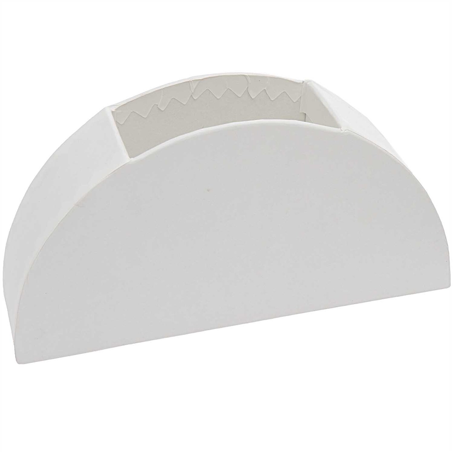 Stiftehalter aus Pappe halbrund von Rico Design, ideal für Schreibtische, in schlichtem Design.