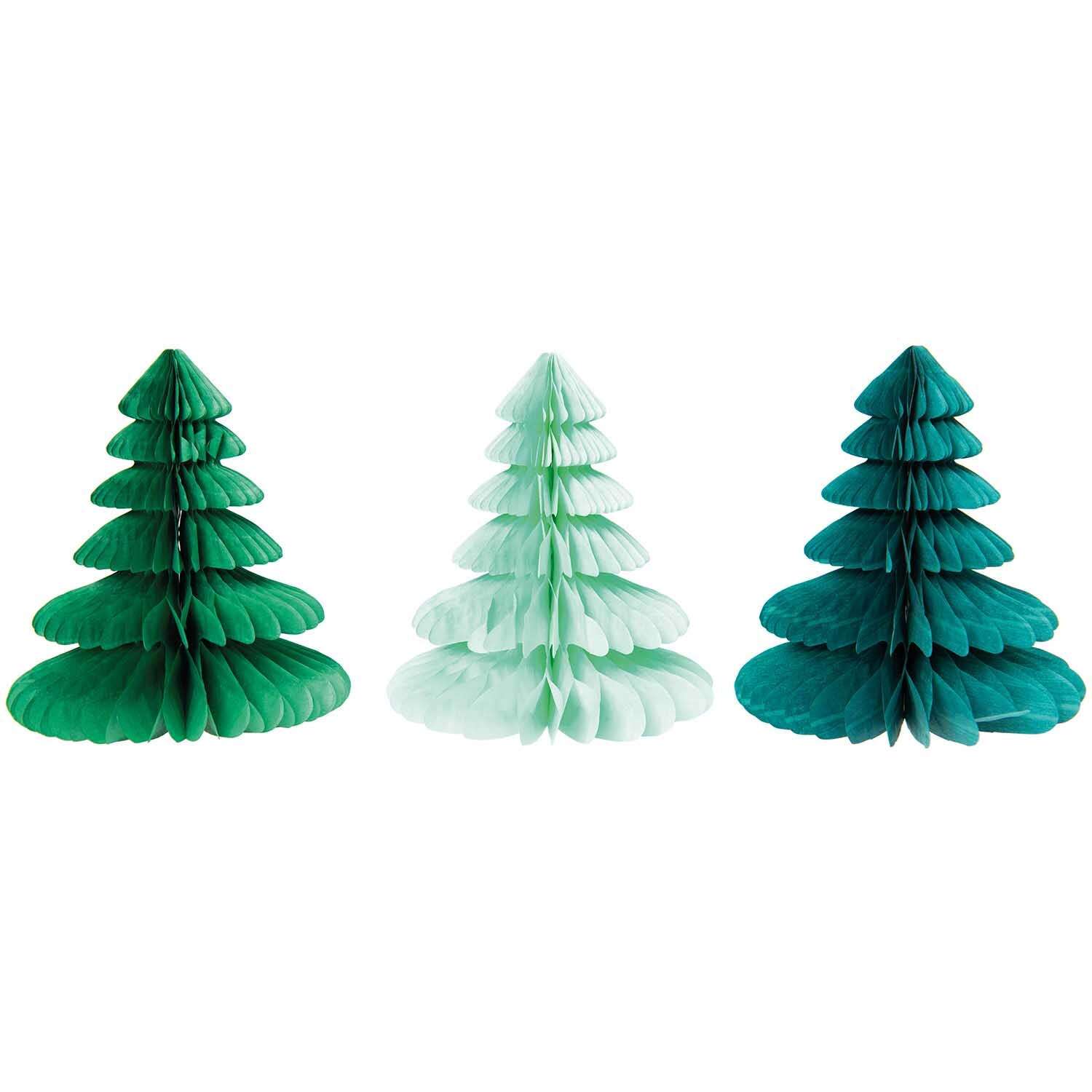 Wabenpapier Tannenbäume 20cm 3 Stück Wabenpapier Tannenbäume 20cm 3 Stück