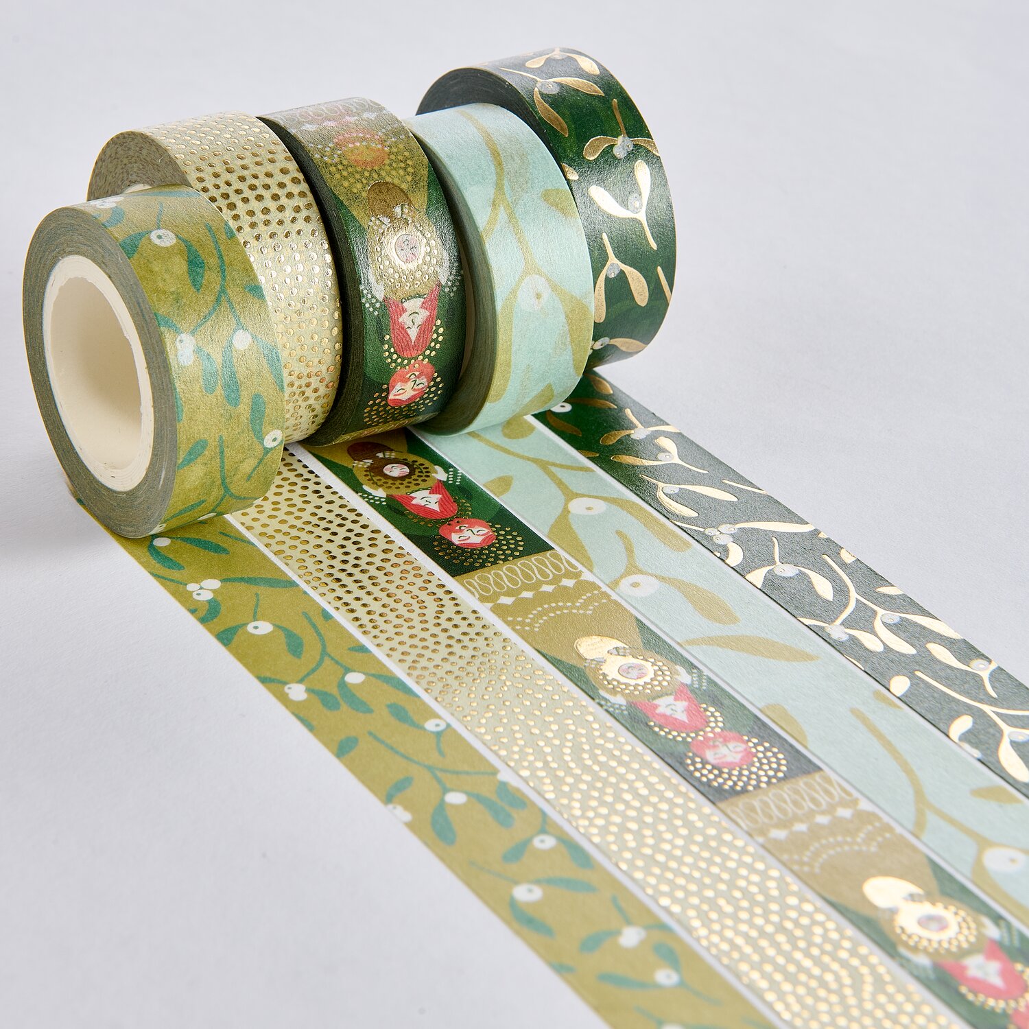 Tape Set Advent Mistelzweige 5 Stück 1,5cmx10m von Rico Design