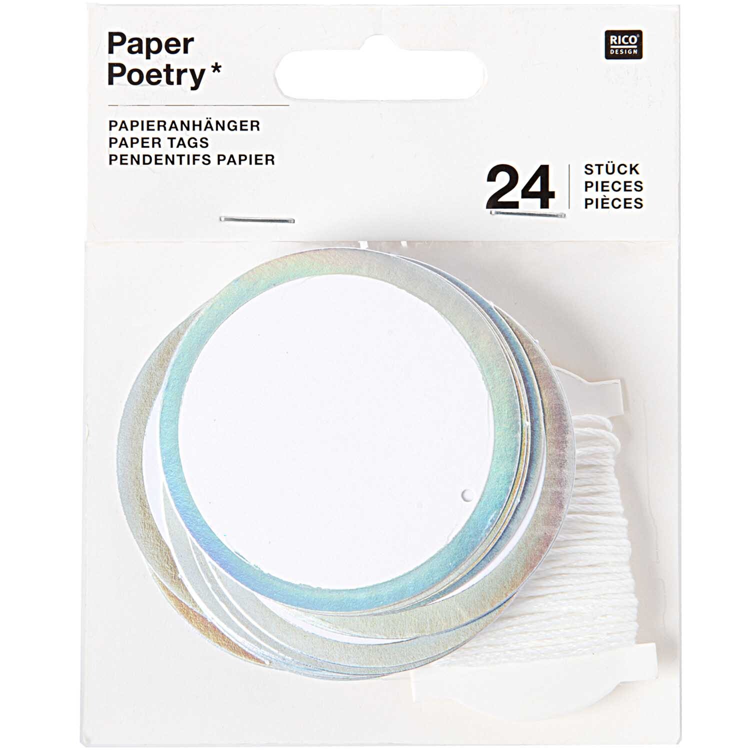 Paper Poetry Papieranhänger Kreis mit Hot Foil 6cm 24 Stück Paper Poetry Papieranhänger Kreis mit Hot Foil 6cm 24 Stück