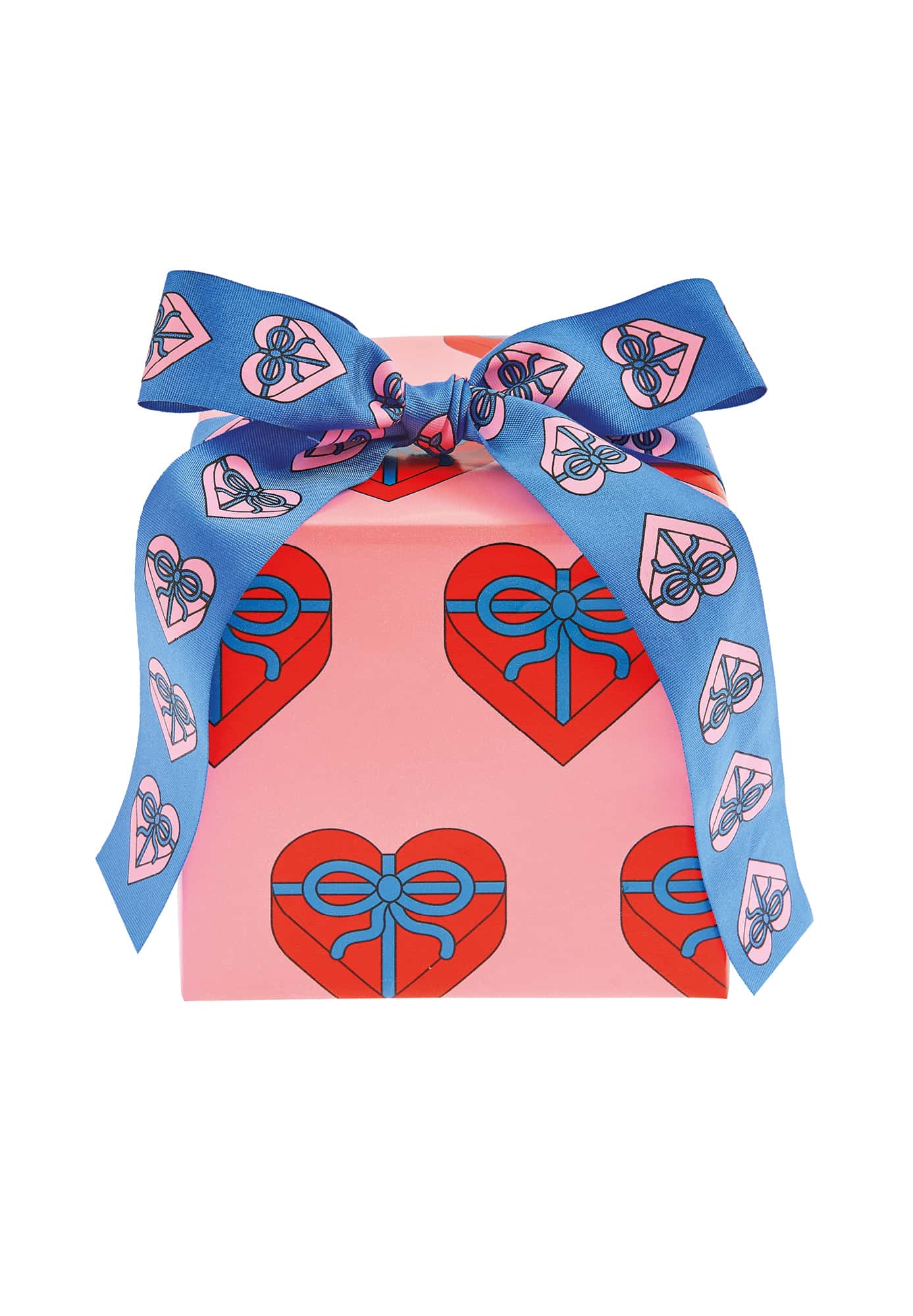 Ein verpacktes Geschenk mit Schleife