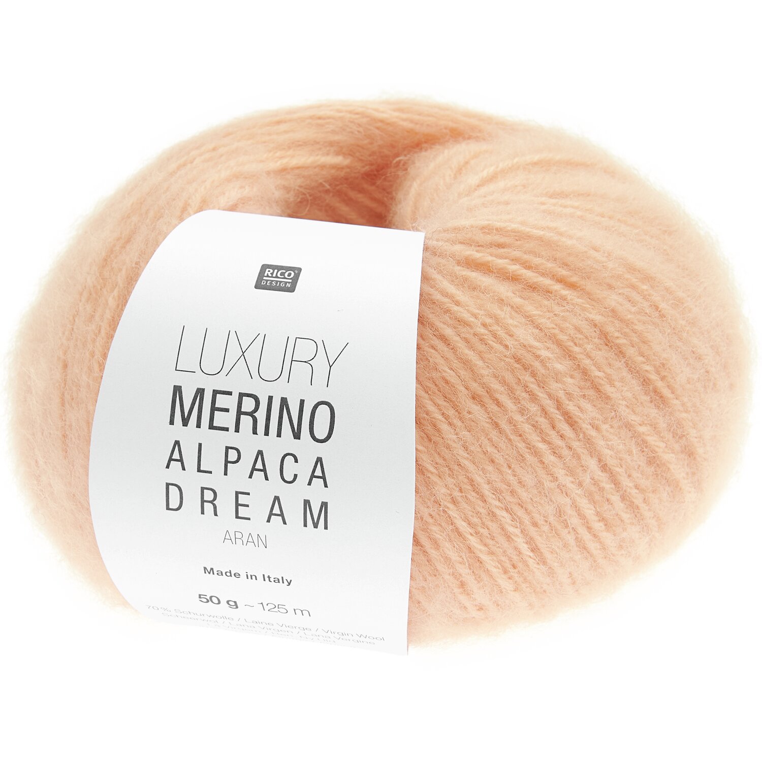 Luxury Merino Alpaca Dream aran 50g 125m Farbe Apricot von Rico Design