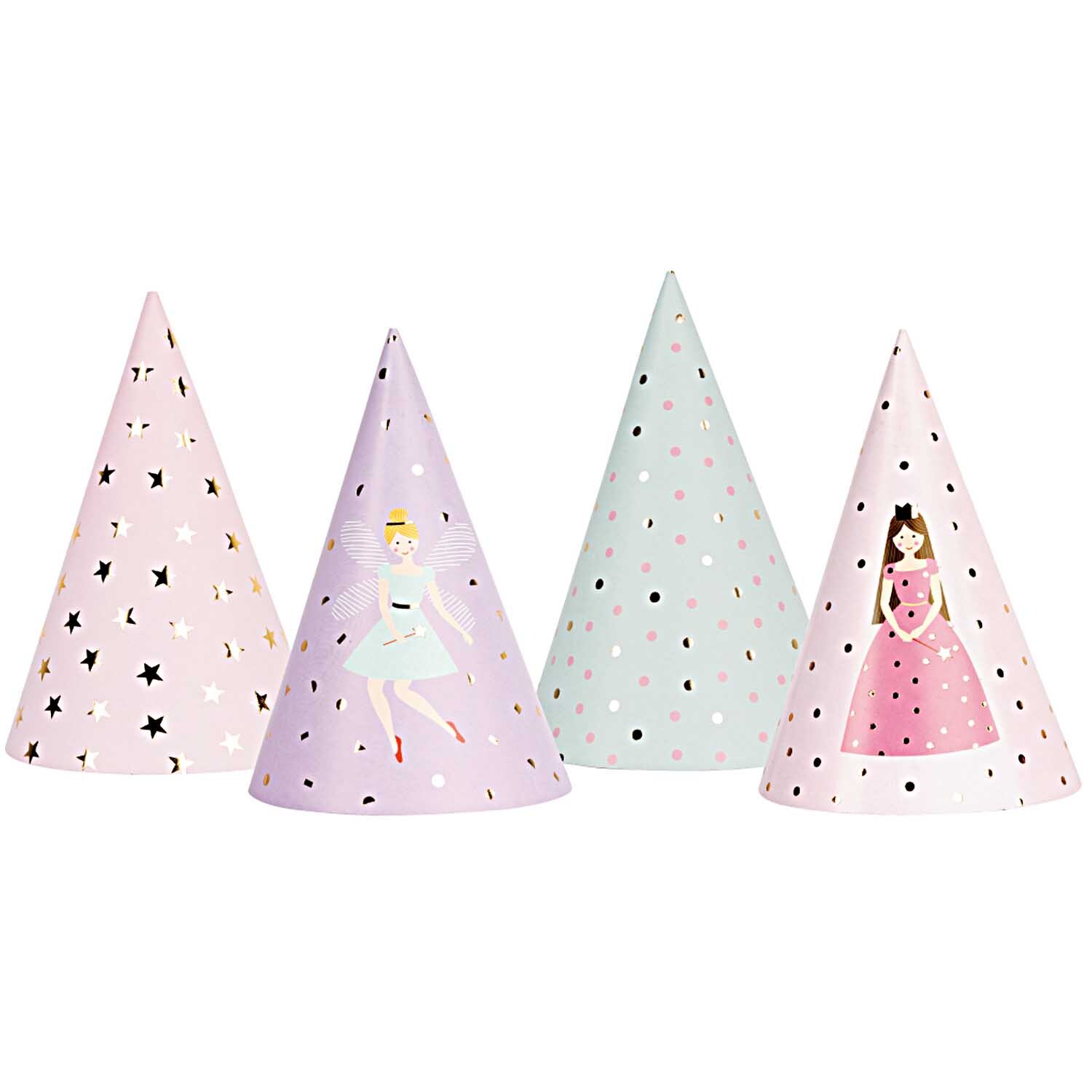 Partyhüte Prinzessin 20cm 8 Stück Partyhüte Prinzessin 20cm 8 Stück