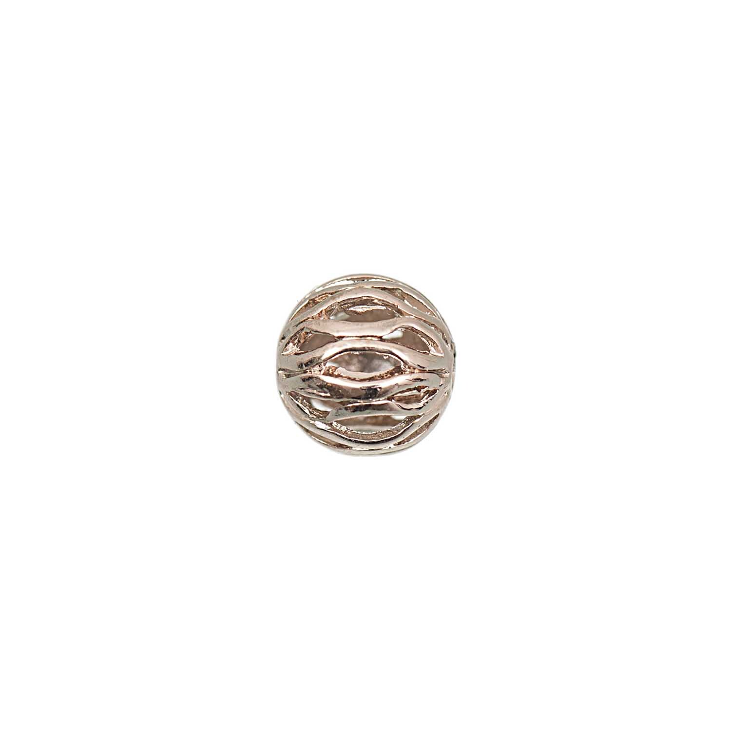 Metallkugel Ornament roségold 10mm 6 Stück