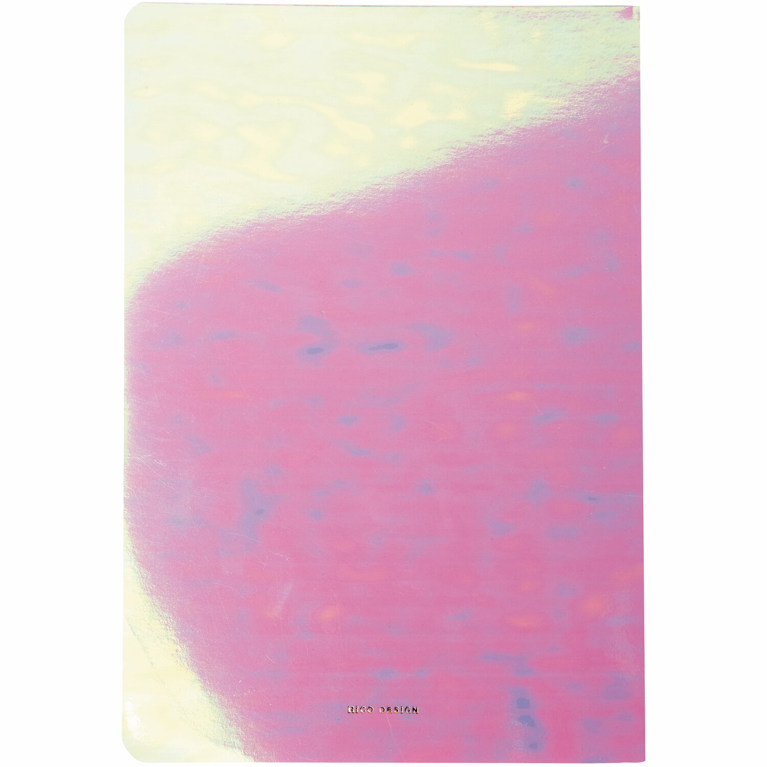 Paper Poetry Notizbuch A5 irisierend mit schimmerndem Cover in Rosa und Gelb von Rico Design. Ideal für kreative Notizen und Skizzen.