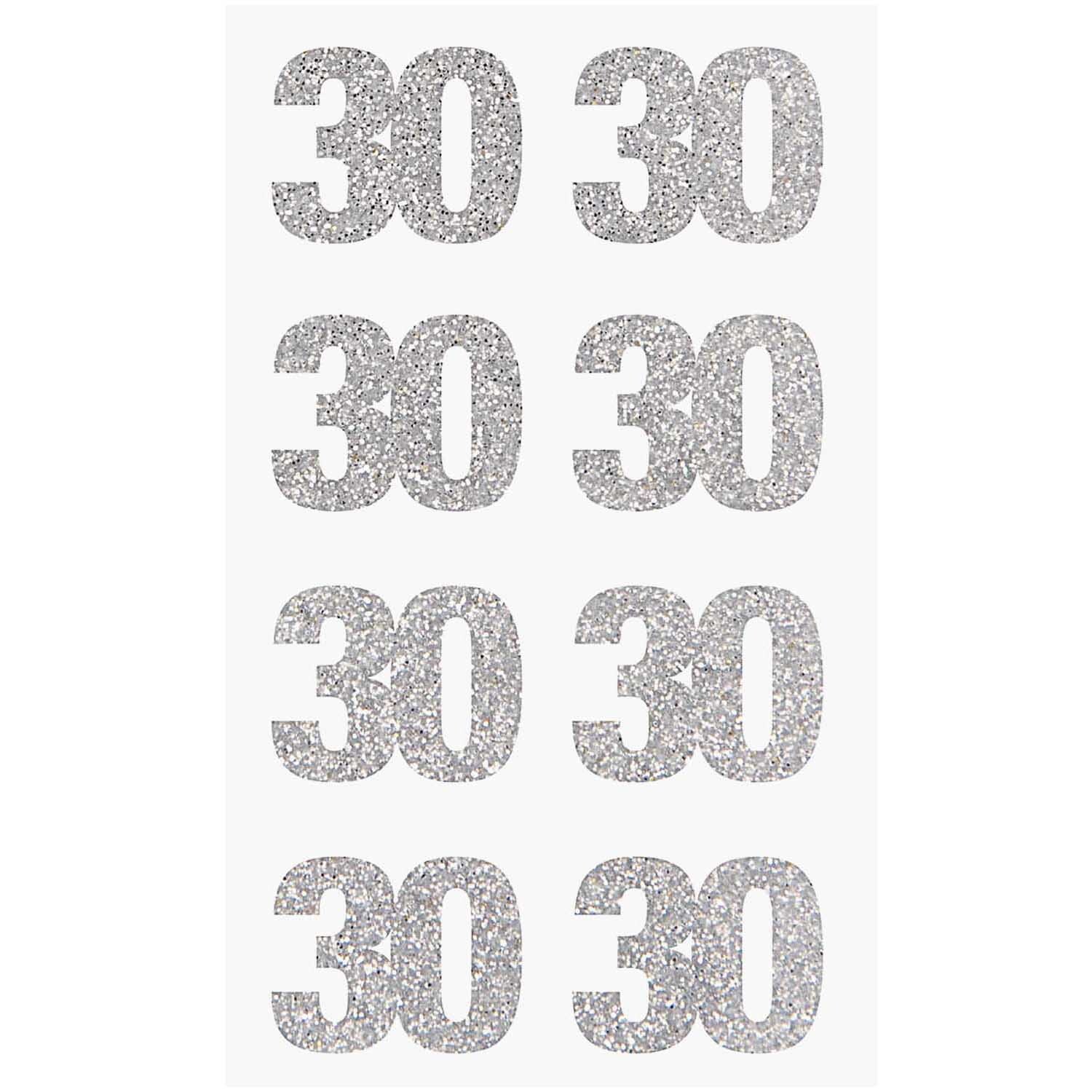 Paper Poetry Glittersticker 30 silber