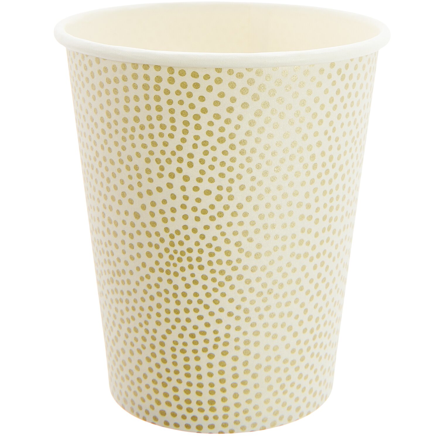 Pappbecher Pünktchen Gold 8 Stück 250ml von Rico Design