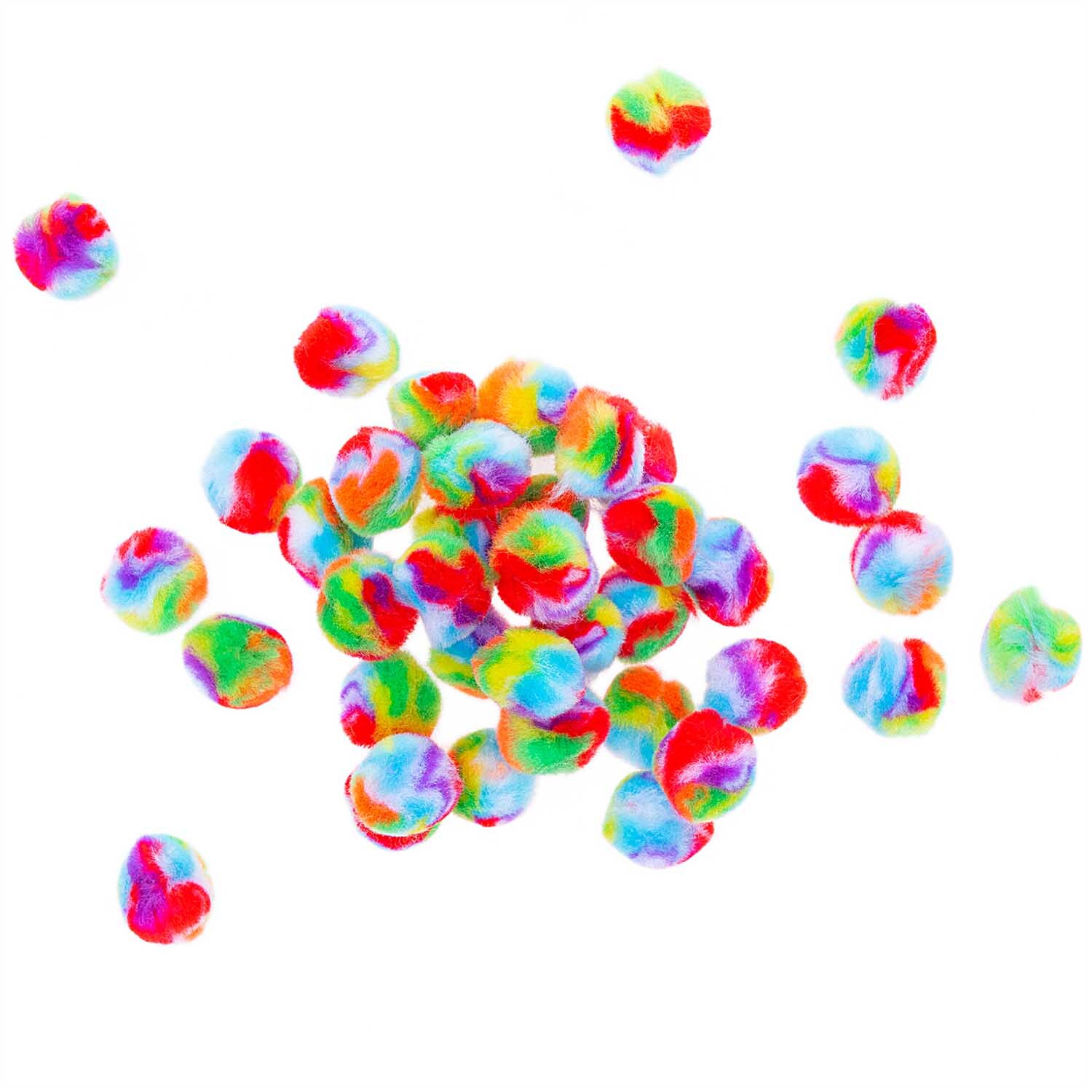 Pompons Regenbogen 25mm 40 Stück Pompons Regenbogen 25mm 40 Stück