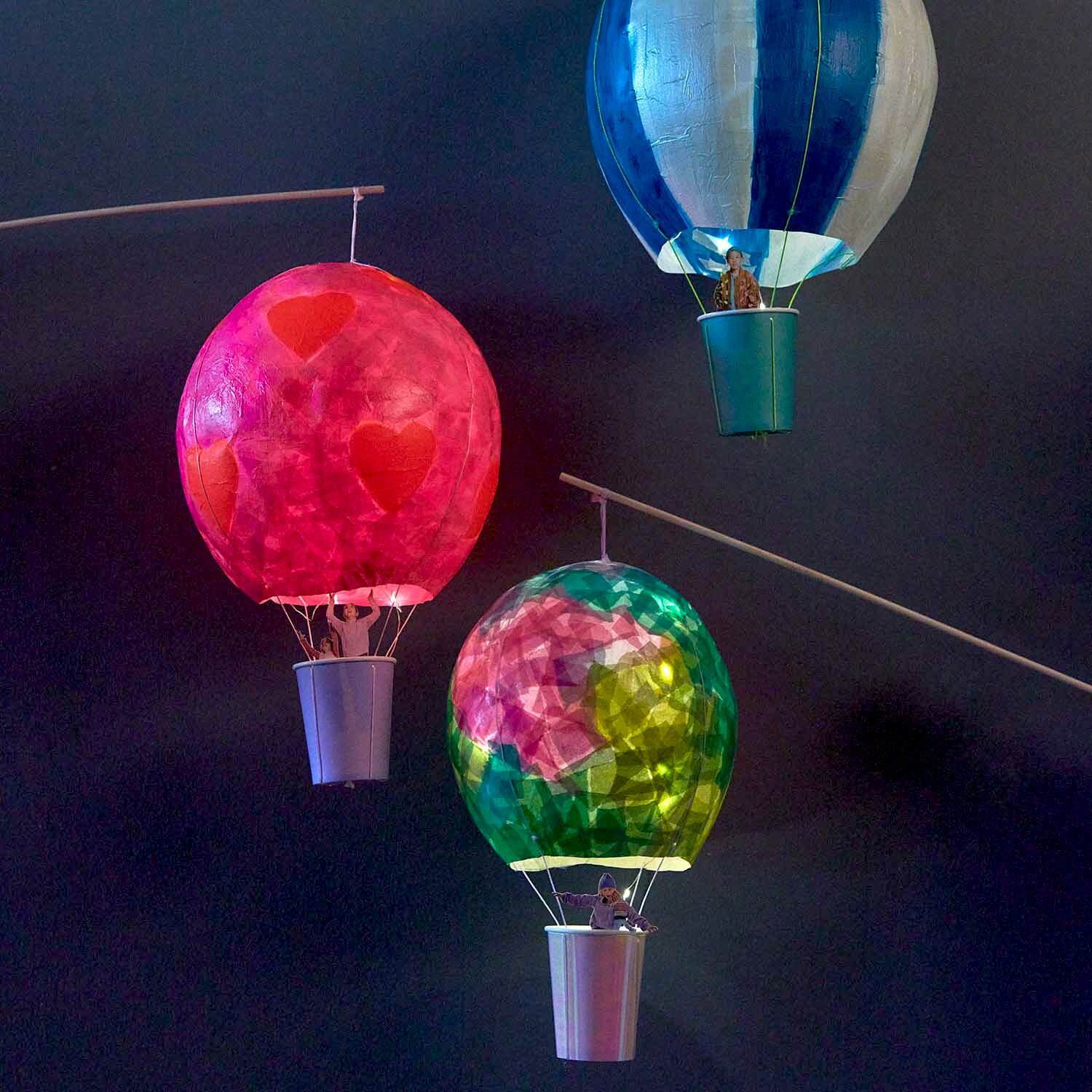 Bastelanleitung Heißluftballon-Laterne von idee. Creativmarkt 