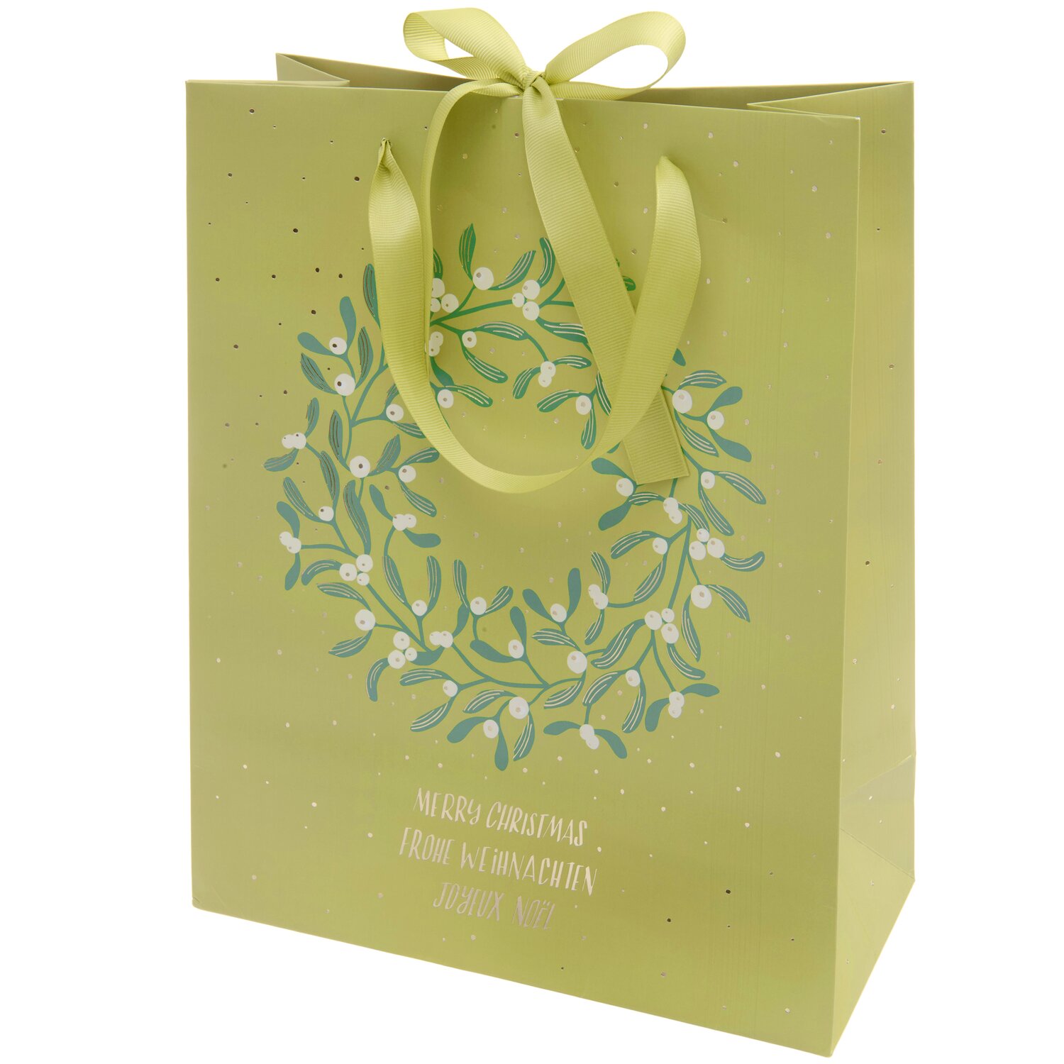 Geschenktüte Advent Mistelkranz L 26x34,5x1,5cm von Rico Design