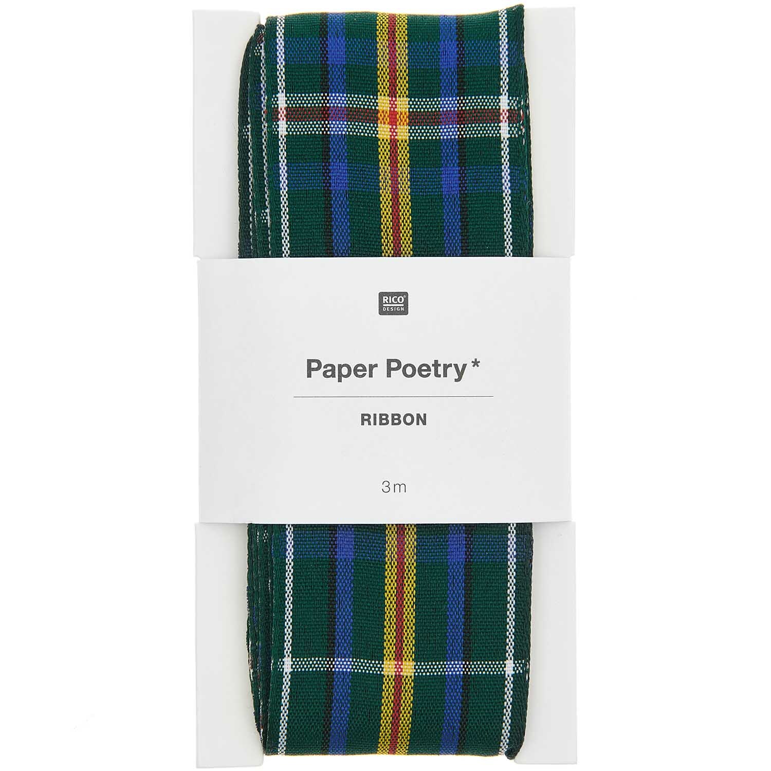 Paper Poetry Karoband grün-blau-rot-gelb 38mm 3m Paper Poetry Karoband grün-blau-rot-gelb 38mm 3m