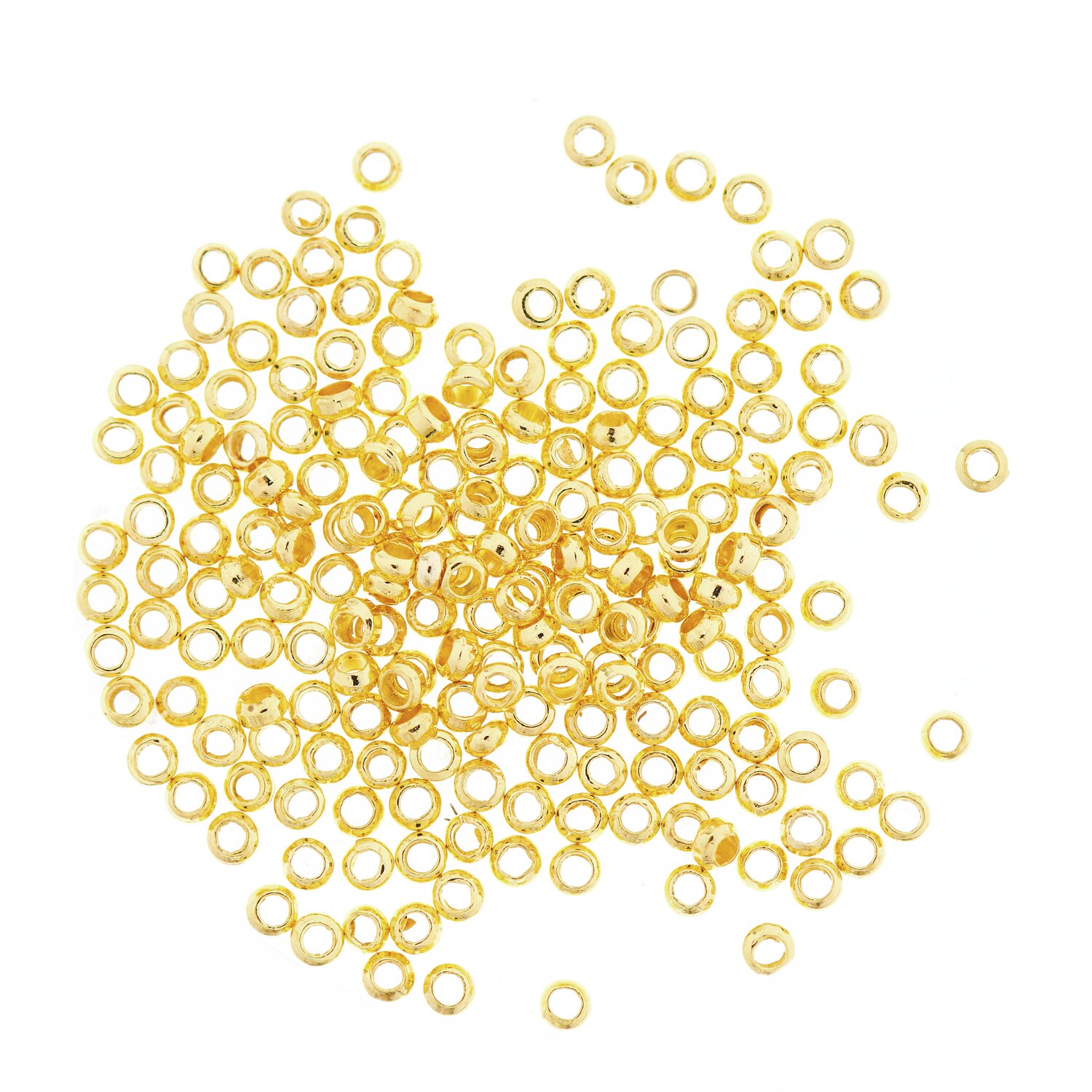 QuetschPerle gold 2mm 200 Stück