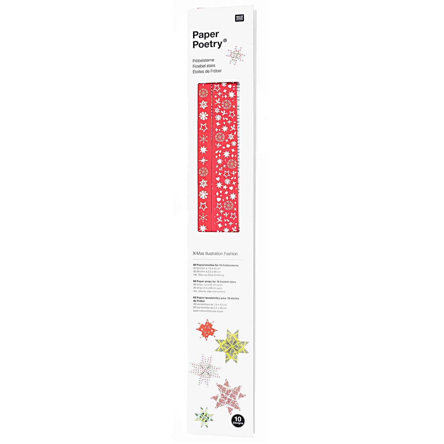 Paper Poetry Fröbelstreifen X-MAS Fashion 60 Stück von Rico Design