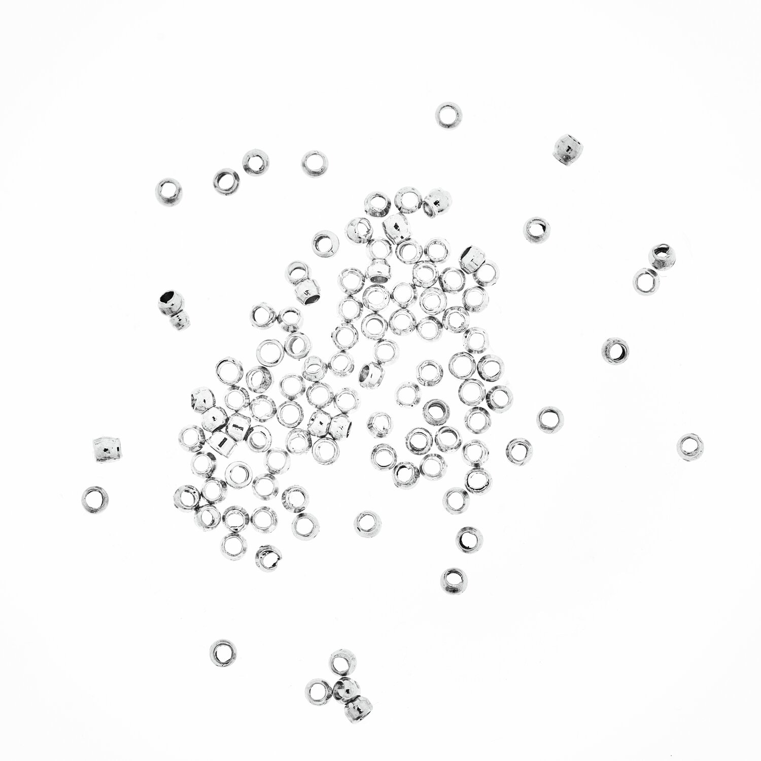 QuetschPerle silber 1,5mm 100 Stück