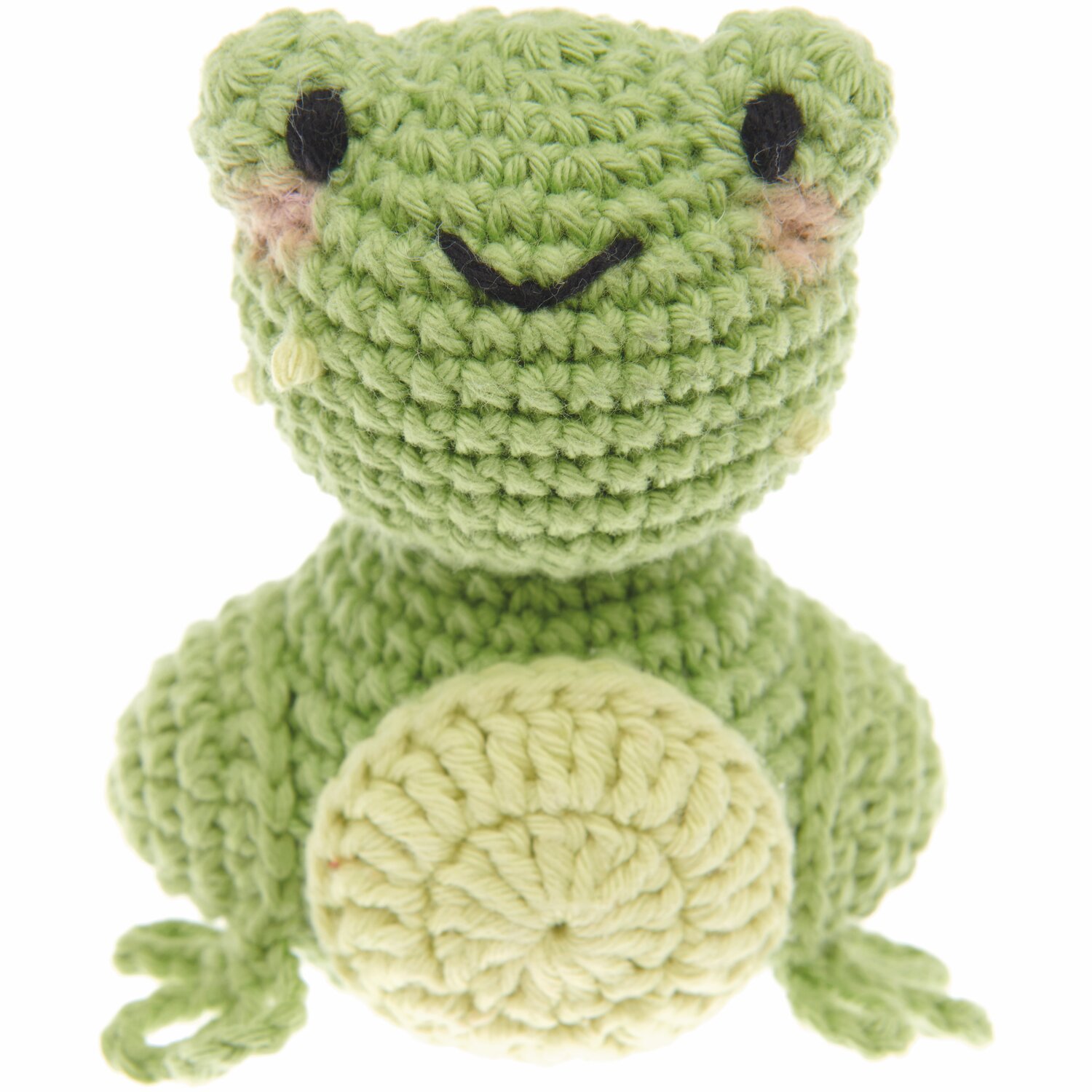 Ricorumi Mini Easy Häkelset - Frosch: Handgefertigter grüner Frosch aus weicher Wolle. Ideal für Anfänger.