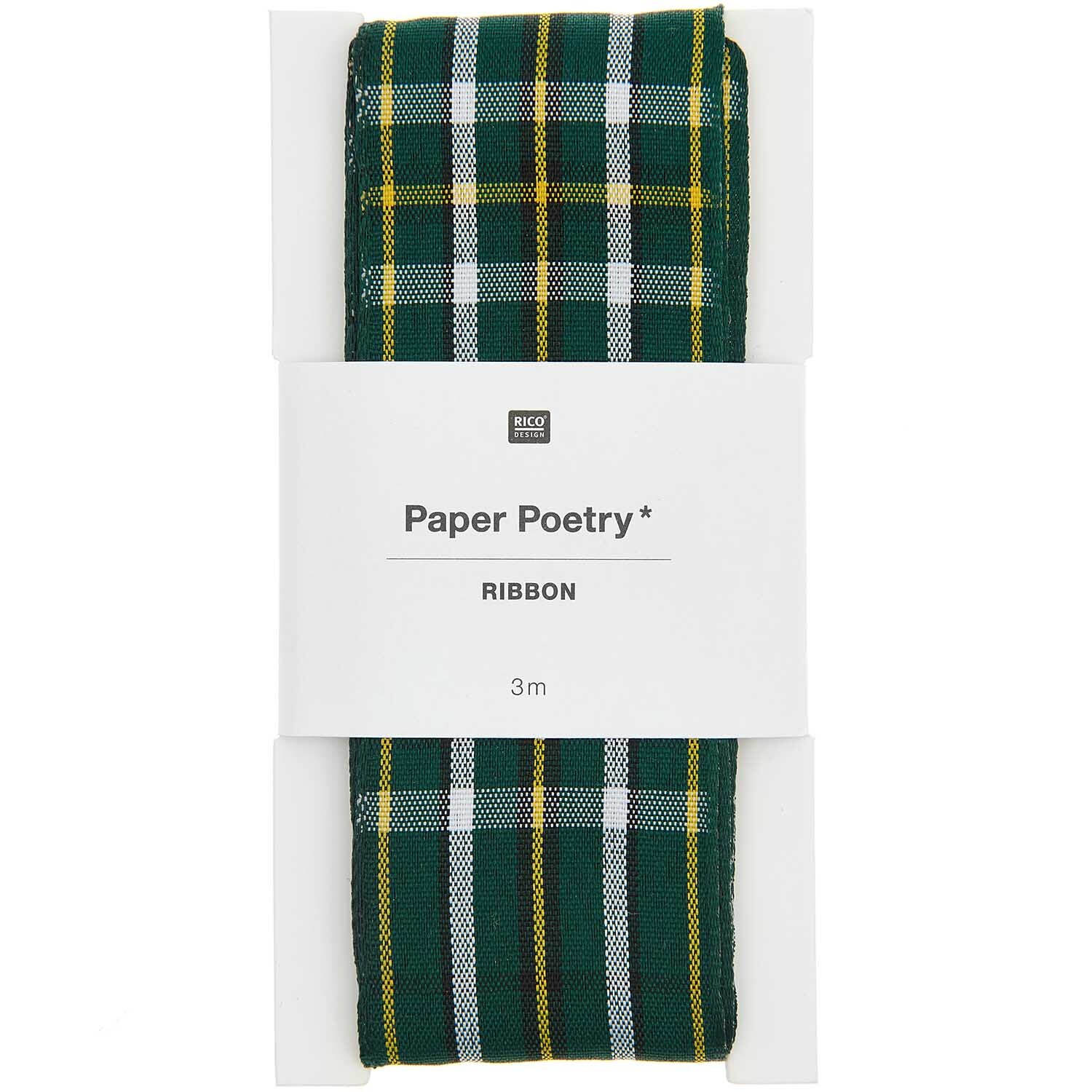 Paper Poetry Karoband grün-gelb-schwarz 38mm 3m Paper Poetry Karoband grün-gelb-schwarz 38mm 3m