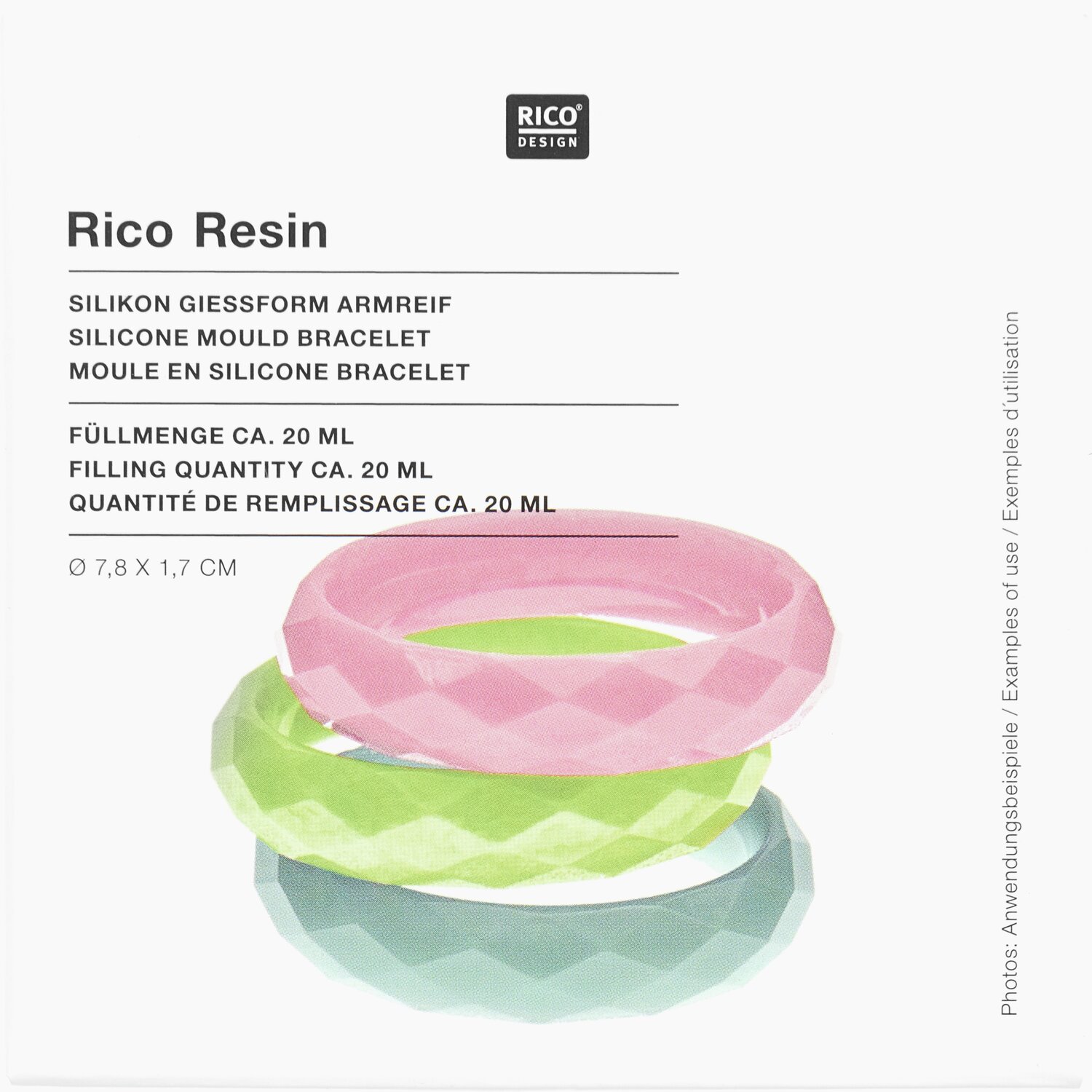 Silikon Gießform Armreif  Ø7,8x1,7cm von Rico Design